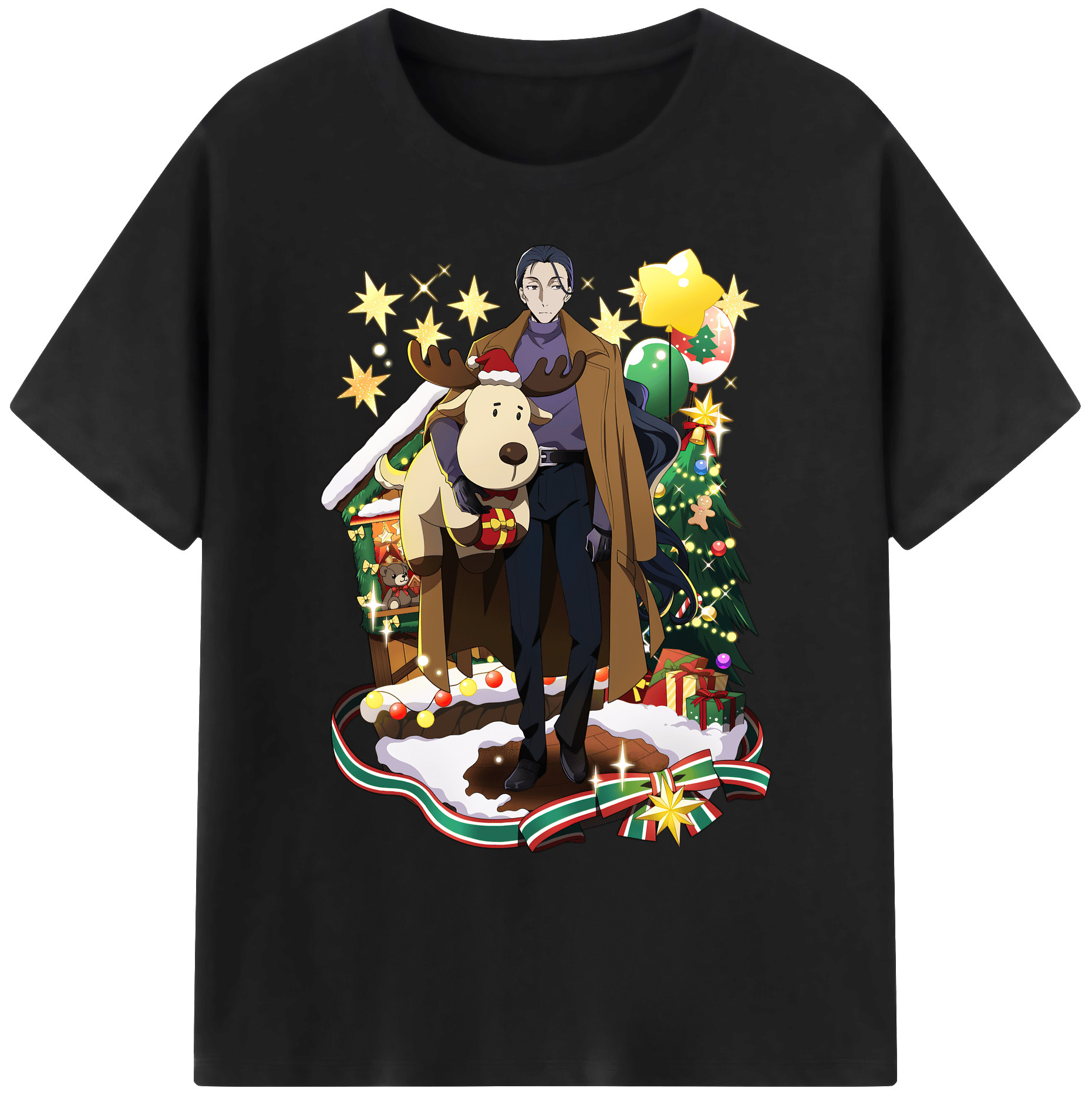 （画像用） 文豪ストレイドッグス Bungo Stray Dogs 綿100％ メンズ半袖Tシャツ｜肌触りやわらか＆通気性