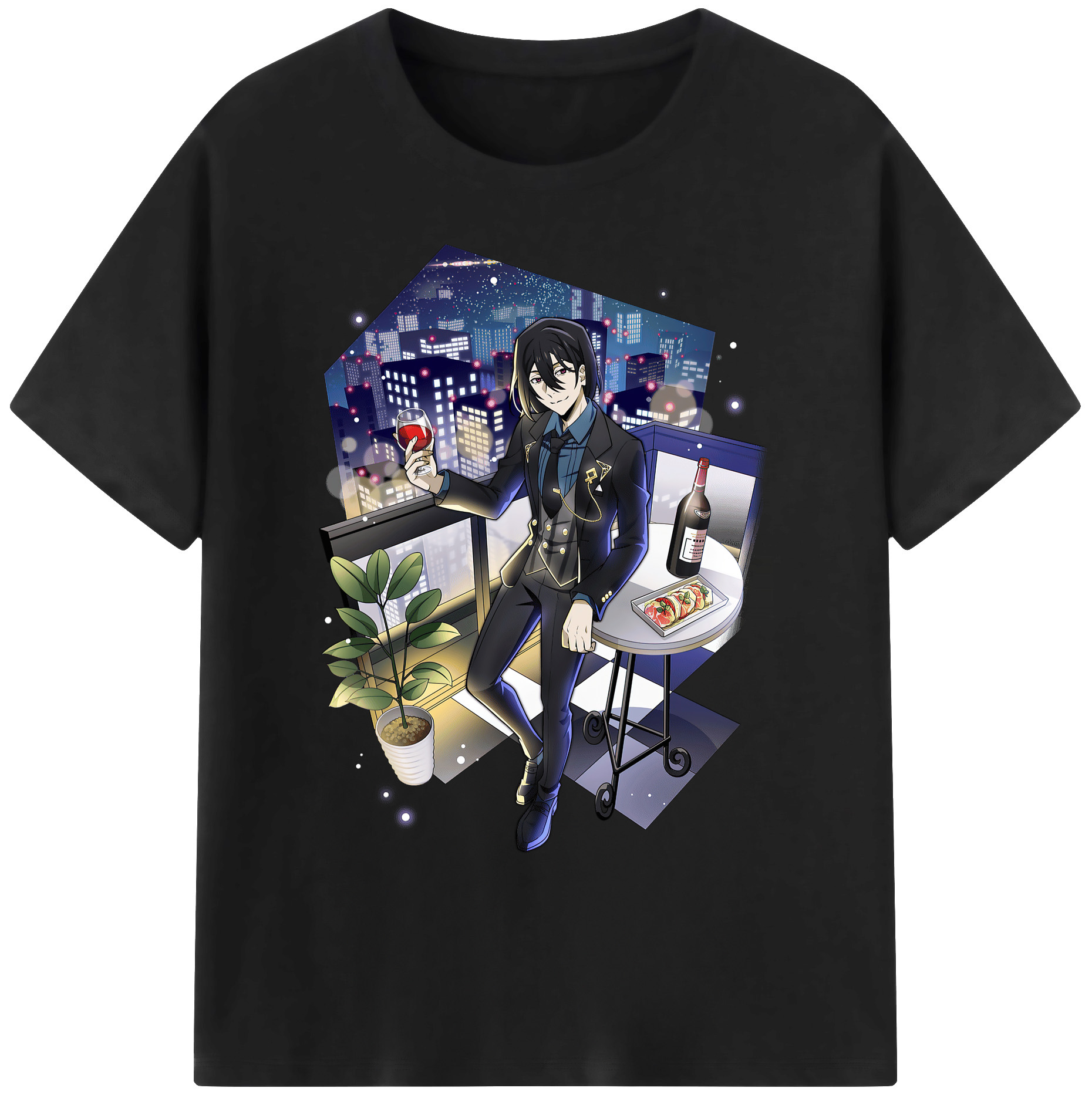 （画像用） 文豪ストレイドッグス Bungo Stray Dogs 綿100％ メンズ半袖Tシャツ｜肌触りやわらか＆通気性
