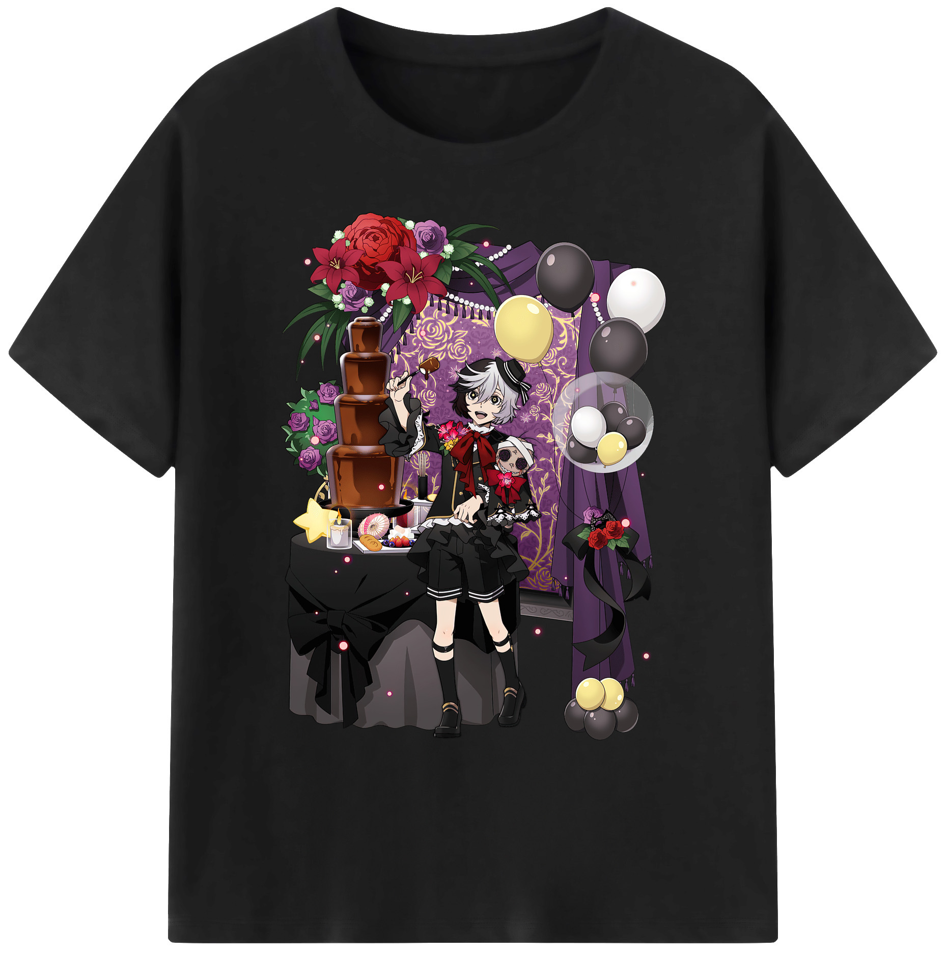 （画像用） 文豪ストレイドッグス Bungo Stray Dogs 綿100％ メンズ半袖Tシャツ｜肌触りやわらか＆通気性