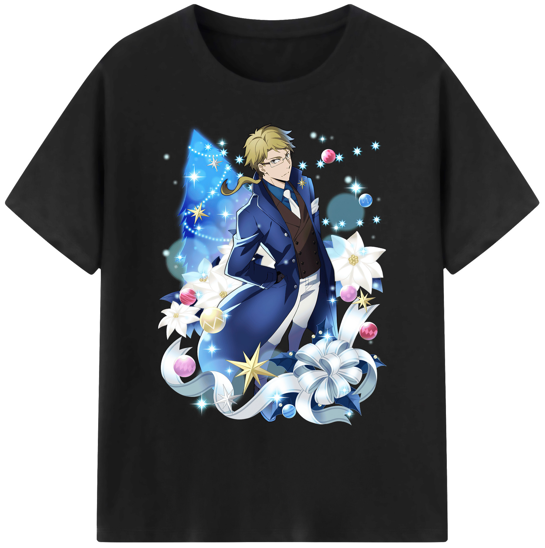 （画像用） 文豪ストレイドッグス Bungo Stray Dogs 綿100％ メンズ半袖Tシャツ｜肌触りやわらか＆通気性