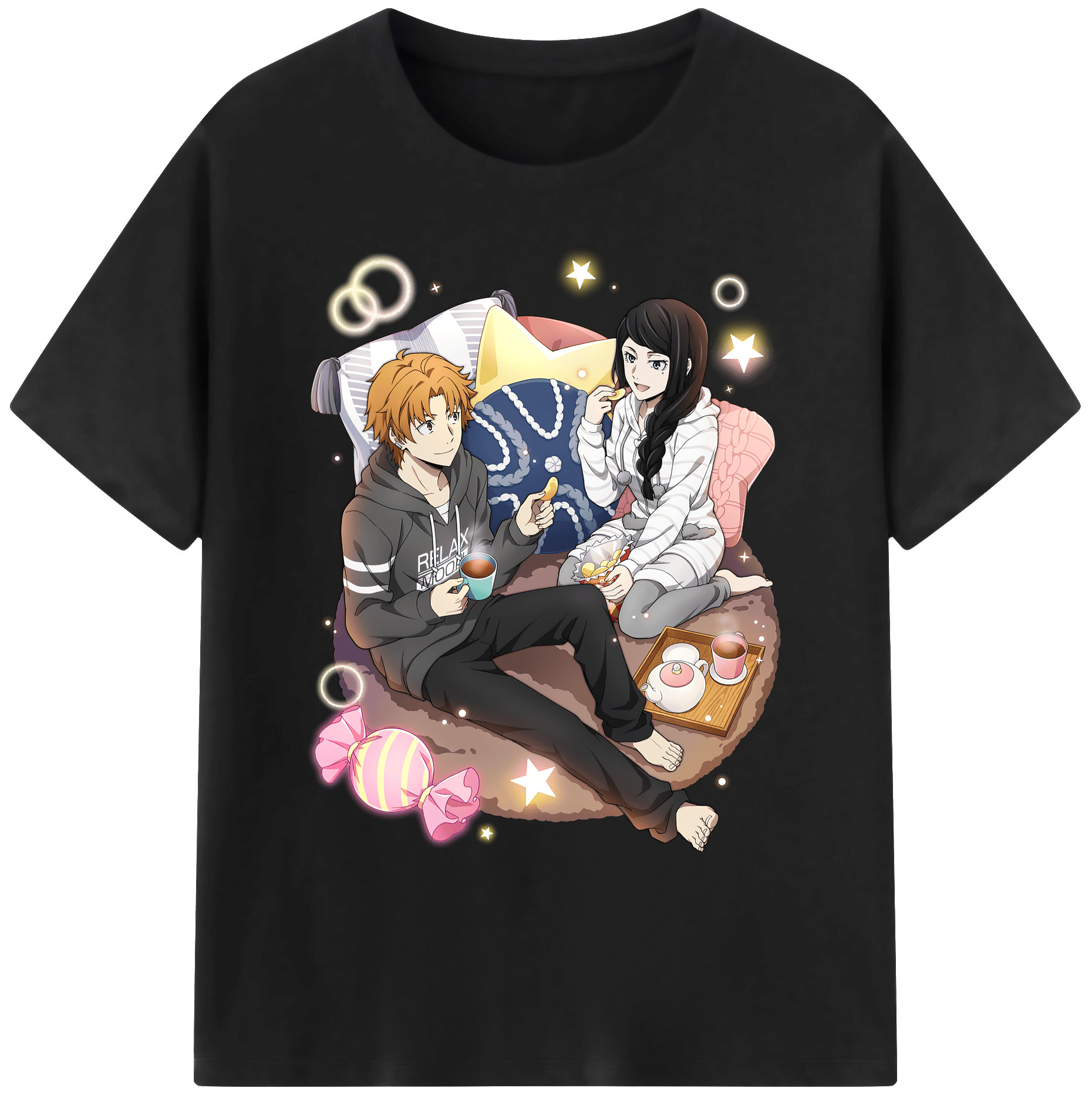 （画像用） 文豪ストレイドッグス Bungo Stray Dogs 綿100％ メンズ半袖Tシャツ｜肌触りやわらか＆通気性