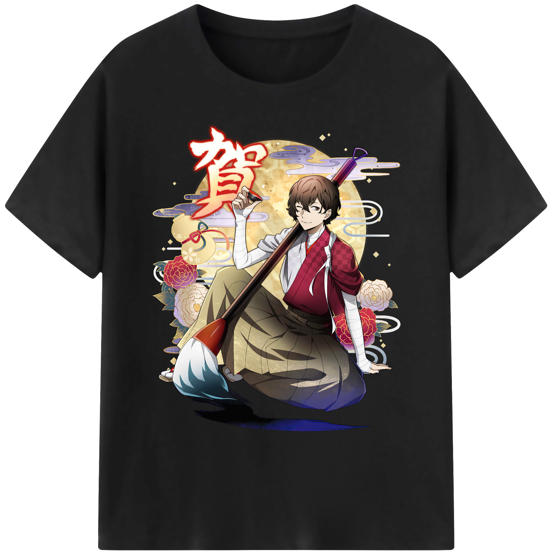 （画像用） 文豪ストレイドッグス Bungo Stray Dogs 綿100％ メンズ半袖Tシャツ｜肌触りやわらか＆通気性