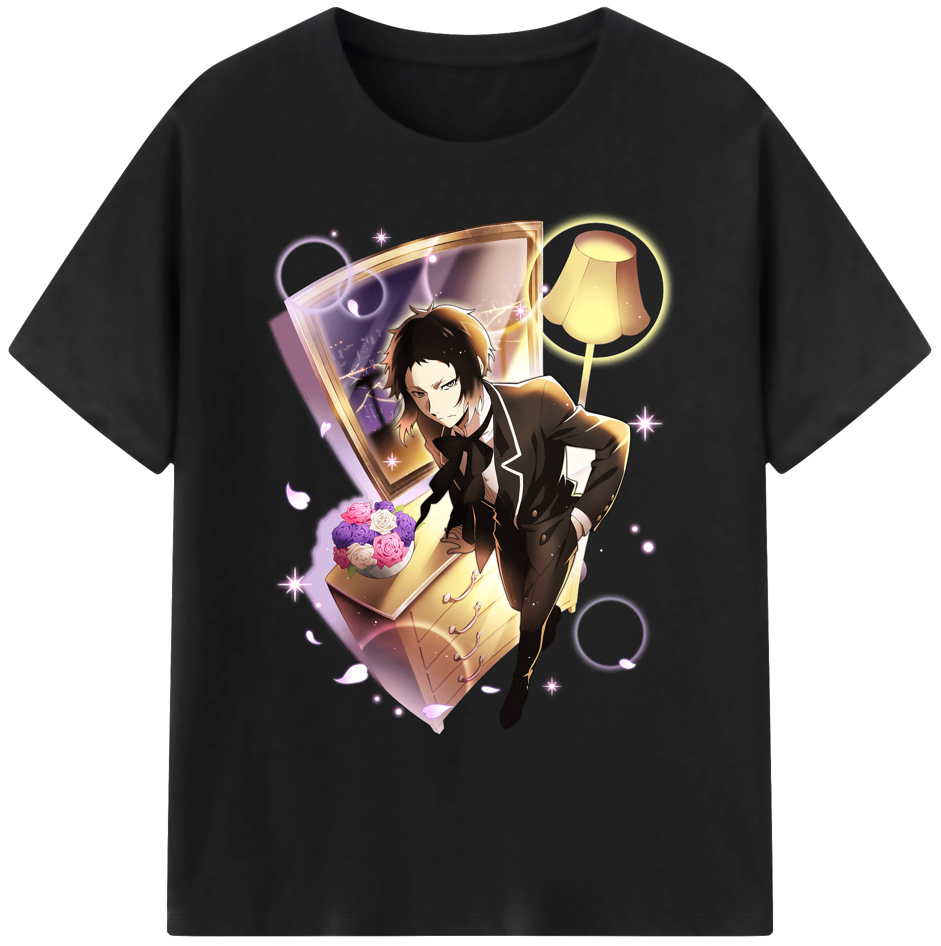 （画像用） 文豪ストレイドッグス Bungo Stray Dogs 綿100％ メンズ半袖Tシャツ｜肌触りやわらか＆通気性