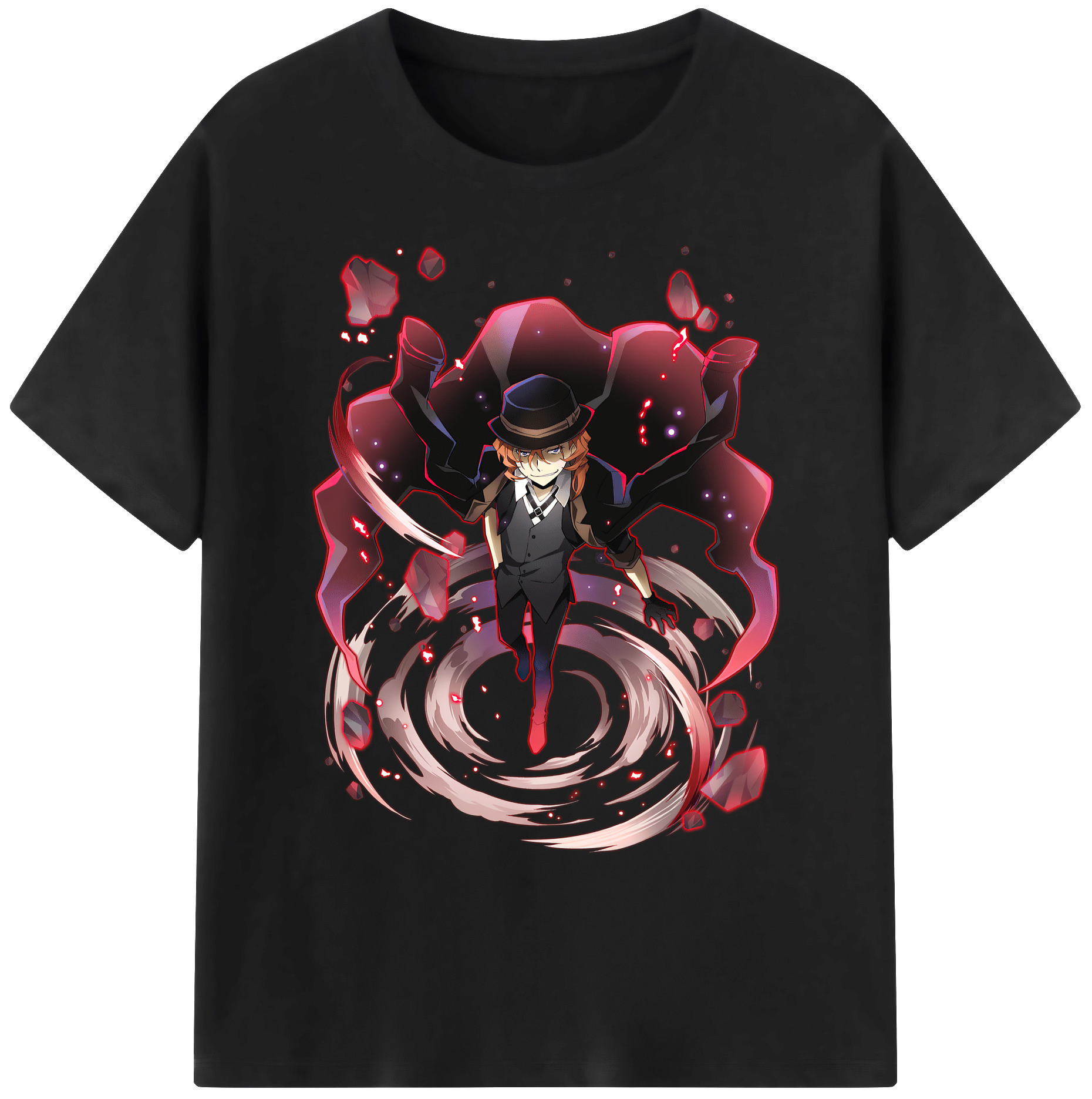（画像用） 文豪ストレイドッグス Bungo Stray Dogs 綿100％ メンズ半袖Tシャツ｜肌触りやわらか＆通気性