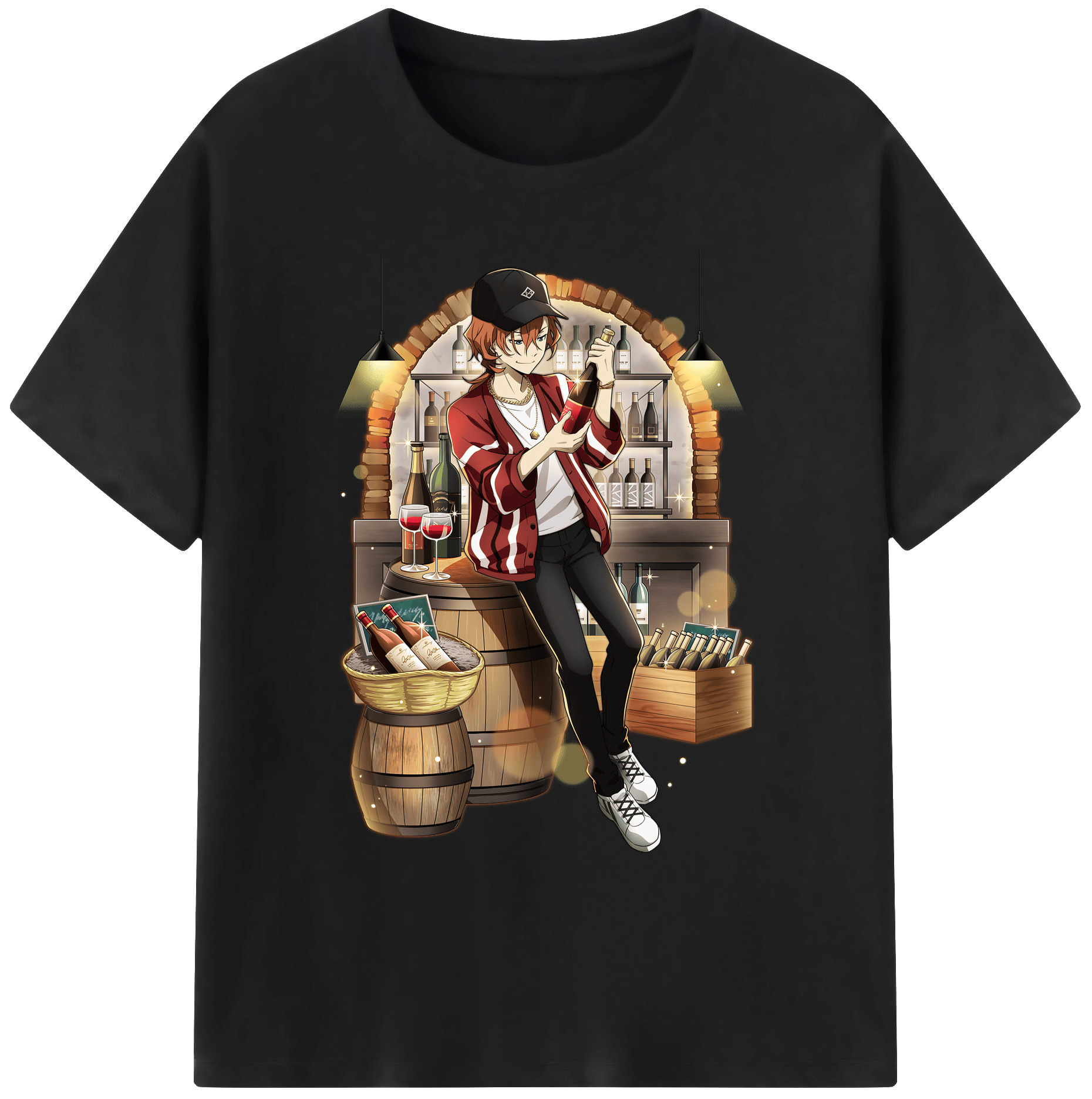 （画像用） 文豪ストレイドッグス Bungo Stray Dogs 綿100％ メンズ半袖Tシャツ｜肌触りやわらか＆通気性