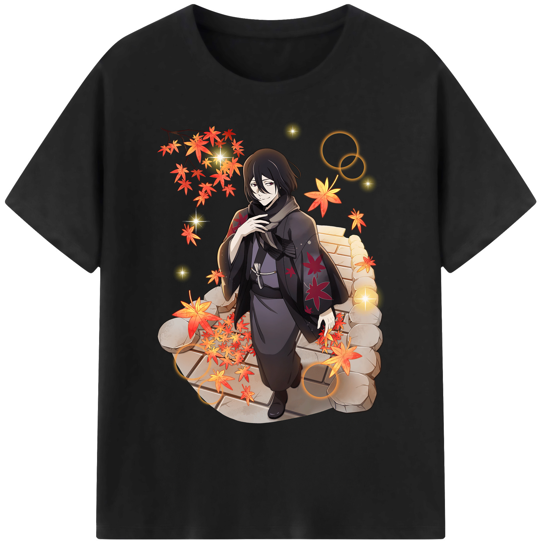 （画像用） 文豪ストレイドッグス Bungo Stray Dogs 綿100％ メンズ半袖Tシャツ｜肌触りやわらか＆通気性