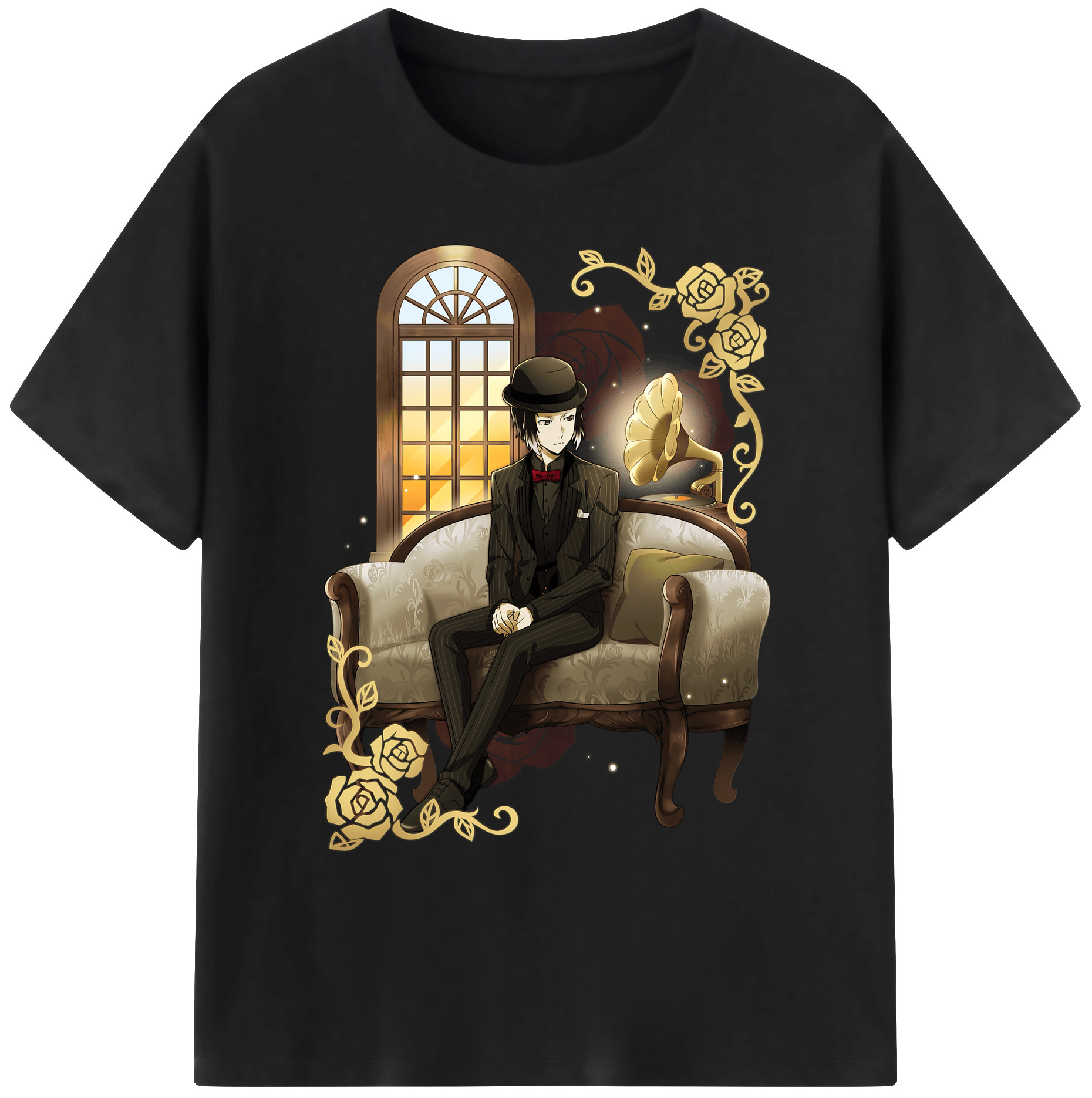 （画像用） 文豪ストレイドッグス Bungo Stray Dogs 綿100％ メンズ半袖Tシャツ｜肌触りやわらか＆通気性