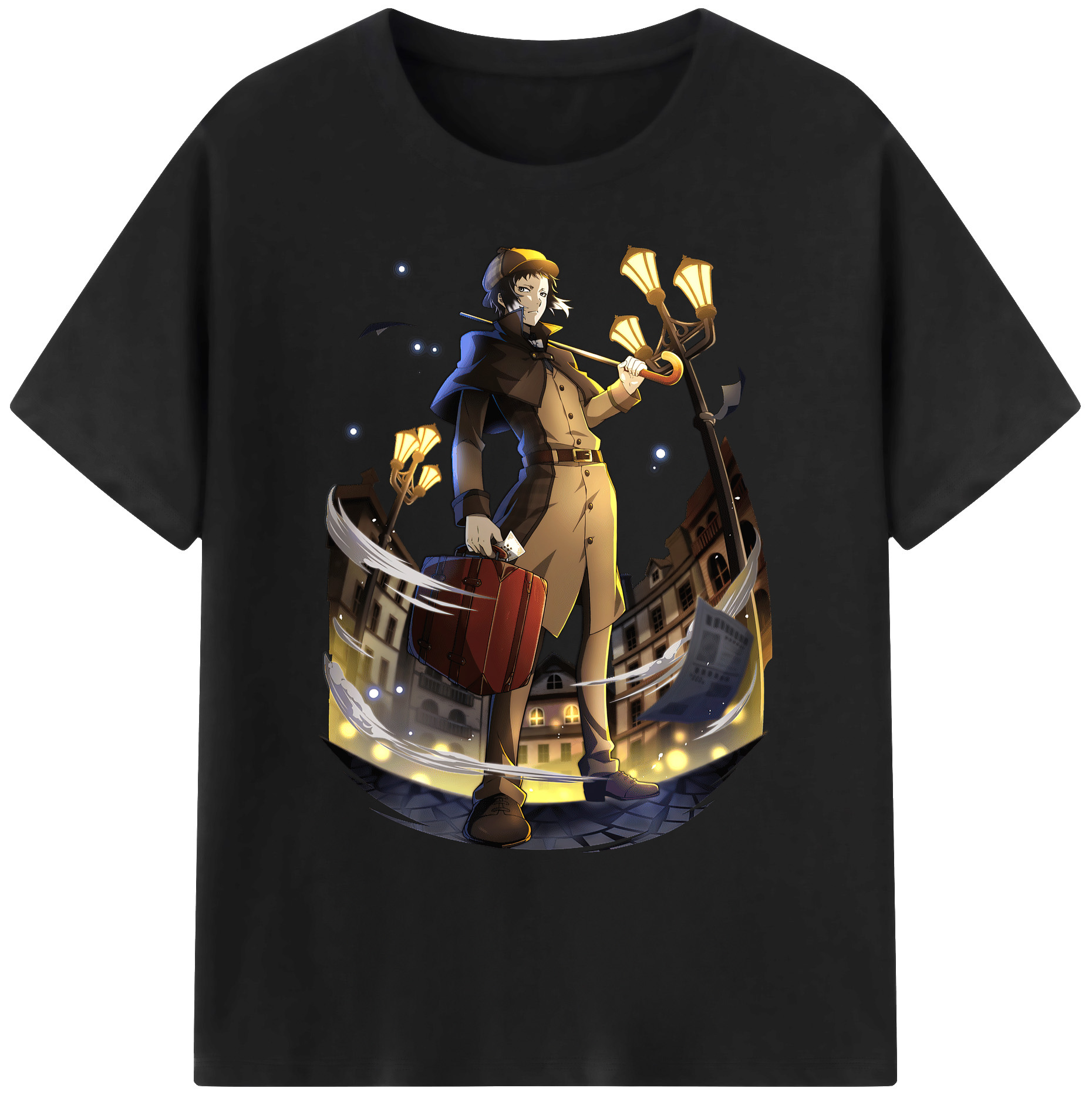 （画像用） 文豪ストレイドッグス Bungo Stray Dogs 綿100％ メンズ半袖Tシャツ｜肌触りやわらか＆通気性