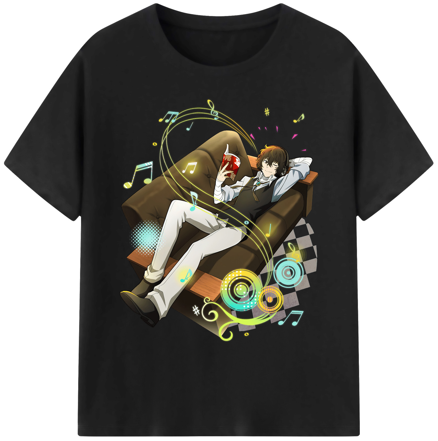 （画像用） 文豪ストレイドッグス Bungo Stray Dogs 綿100％ メンズ半袖Tシャツ｜肌触りやわらか＆通気性