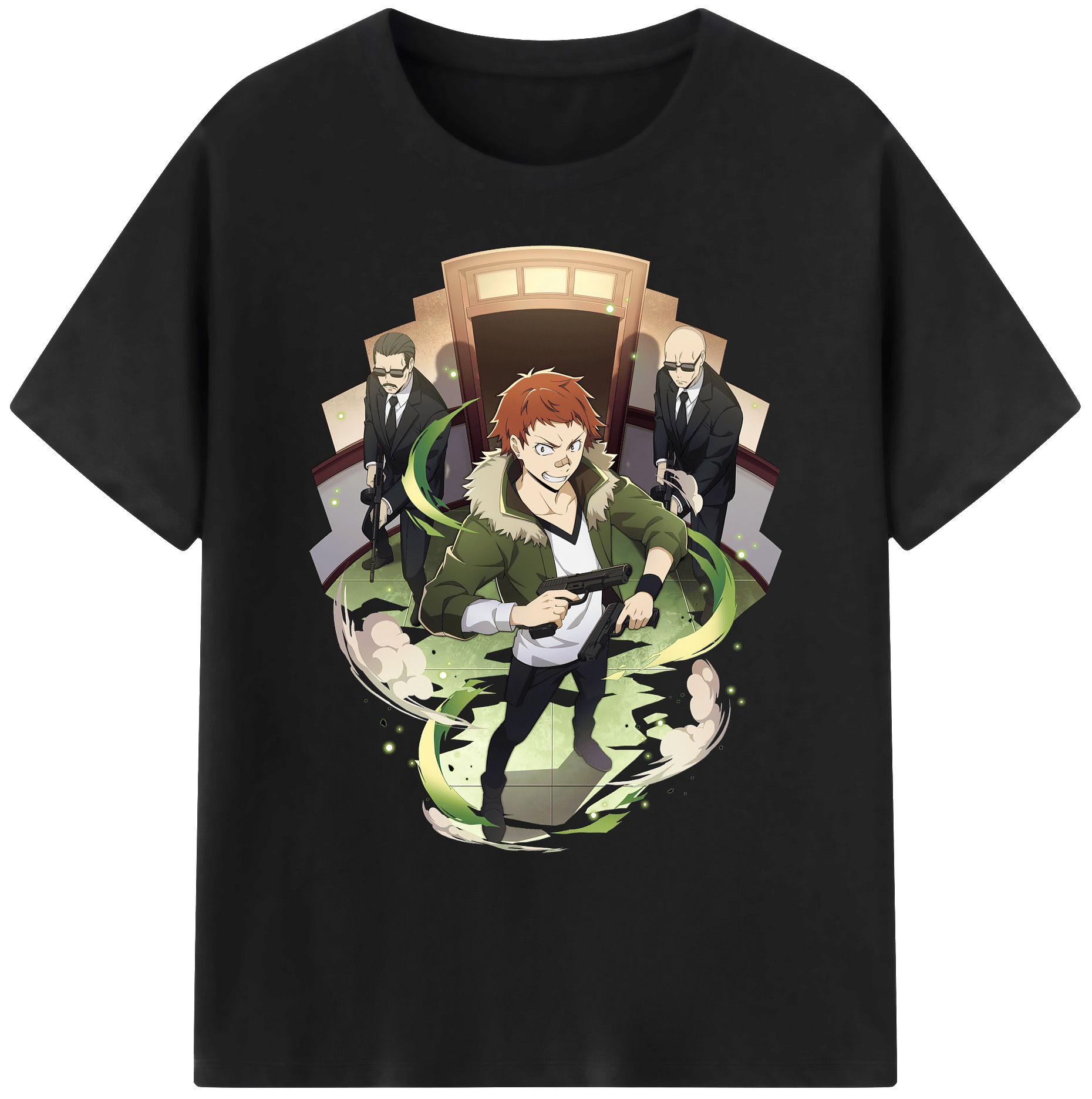 （画像用） 文豪ストレイドッグス Bungo Stray Dogs 綿100％ メンズ半袖Tシャツ｜肌触りやわらか＆通気性
