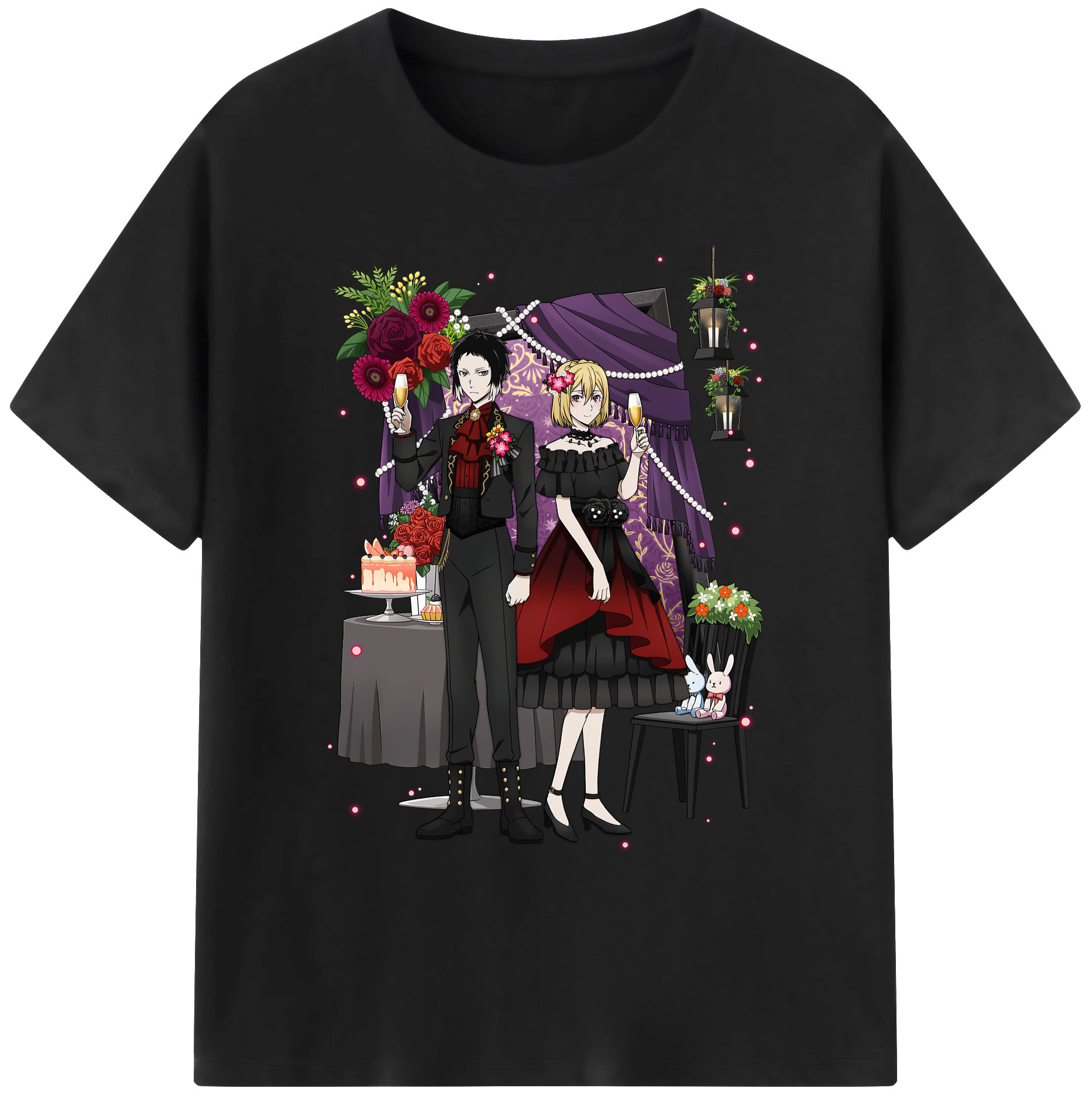 （画像用） 文豪ストレイドッグス Bungo Stray Dogs 綿100％ メンズ半袖Tシャツ｜肌触りやわらか＆通気性