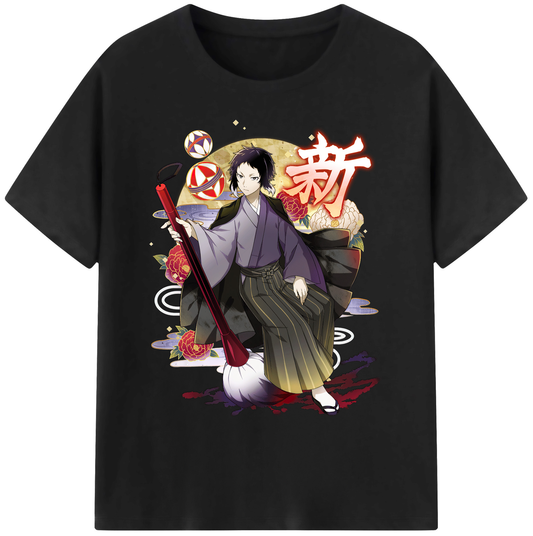 （画像用） 文豪ストレイドッグス Bungo Stray Dogs 綿100％ メンズ半袖Tシャツ｜肌触りやわらか＆通気性
