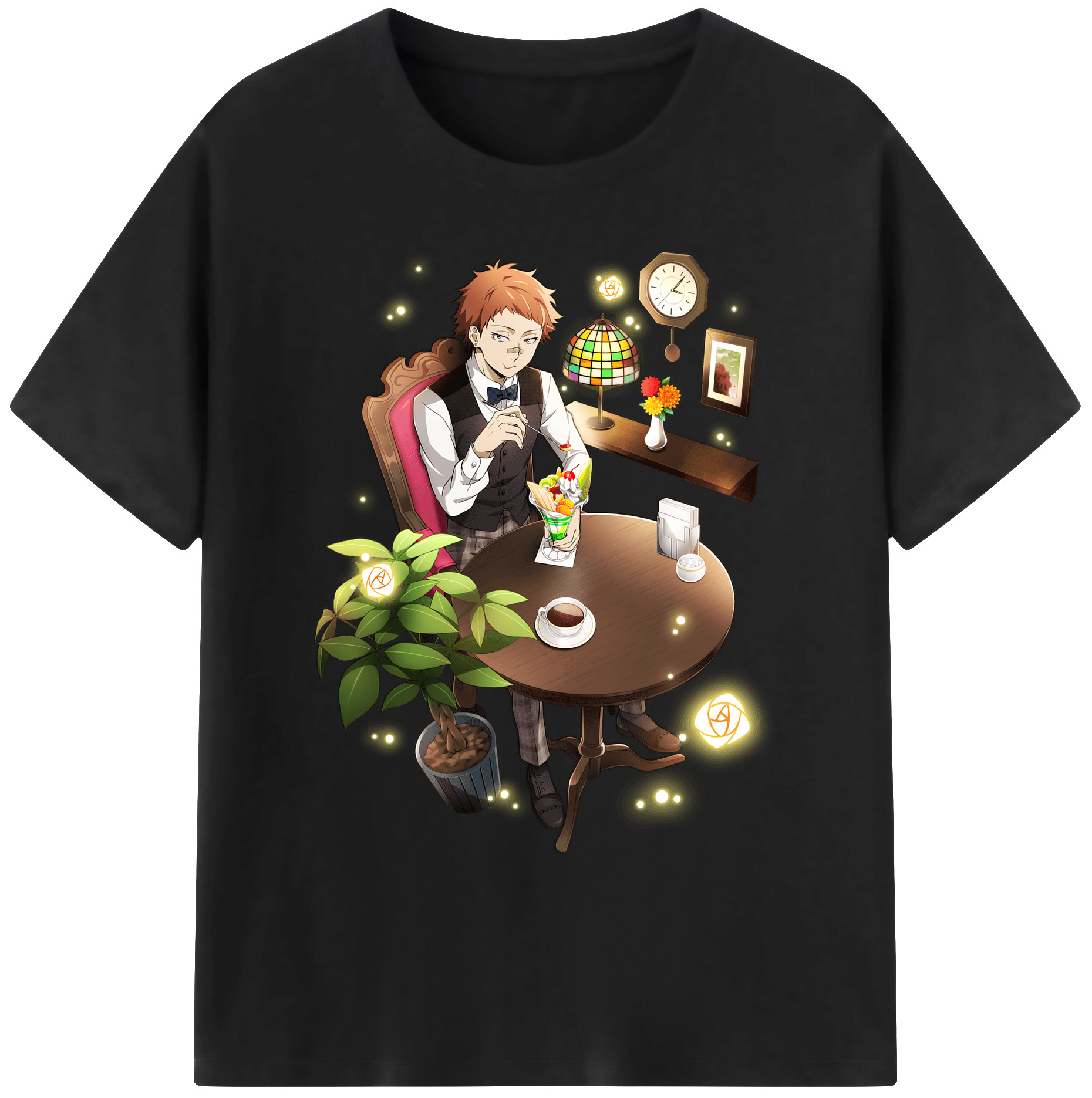 （画像用） 文豪ストレイドッグス Bungo Stray Dogs 綿100％ メンズ半袖Tシャツ｜肌触りやわらか＆通気性