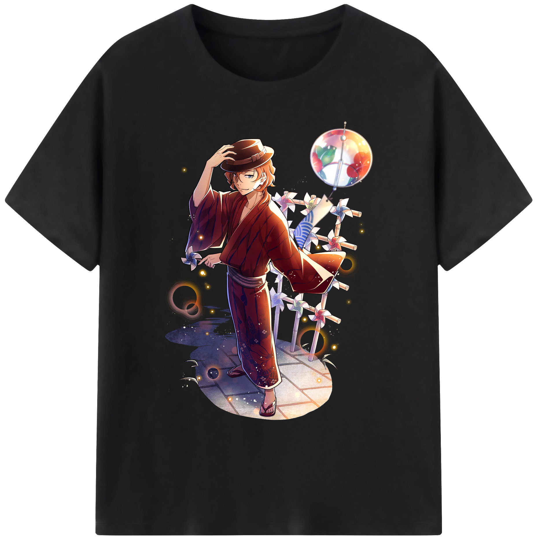 （画像用） 文豪ストレイドッグス Bungo Stray Dogs 綿100％ メンズ半袖Tシャツ｜肌触りやわらか＆通気性