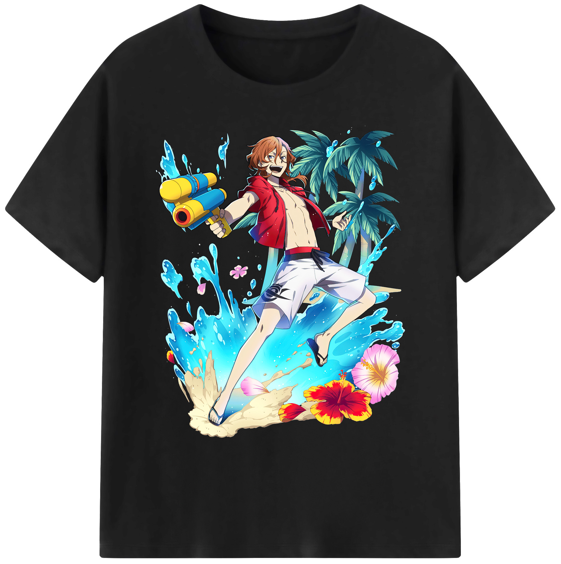 （画像用） 文豪ストレイドッグス Bungo Stray Dogs 綿100％ メンズ半袖Tシャツ｜肌触りやわらか＆通気性