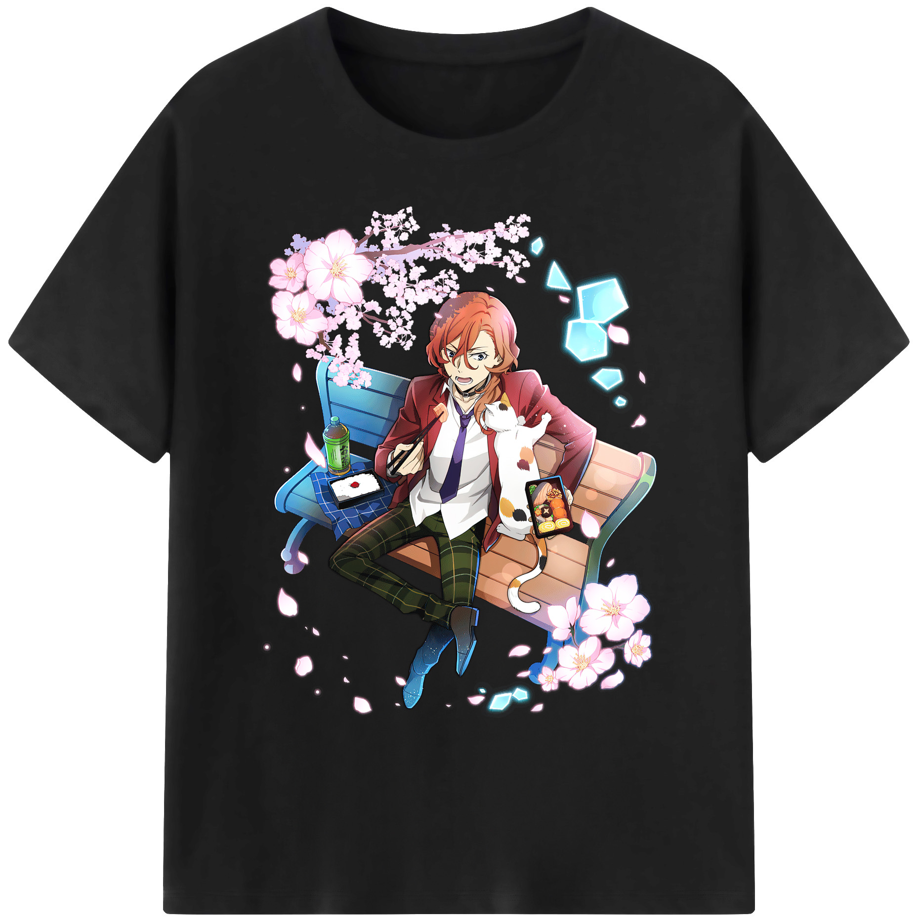 （画像用） 文豪ストレイドッグス Bungo Stray Dogs 綿100％ メンズ半袖Tシャツ｜肌触りやわらか＆通気性