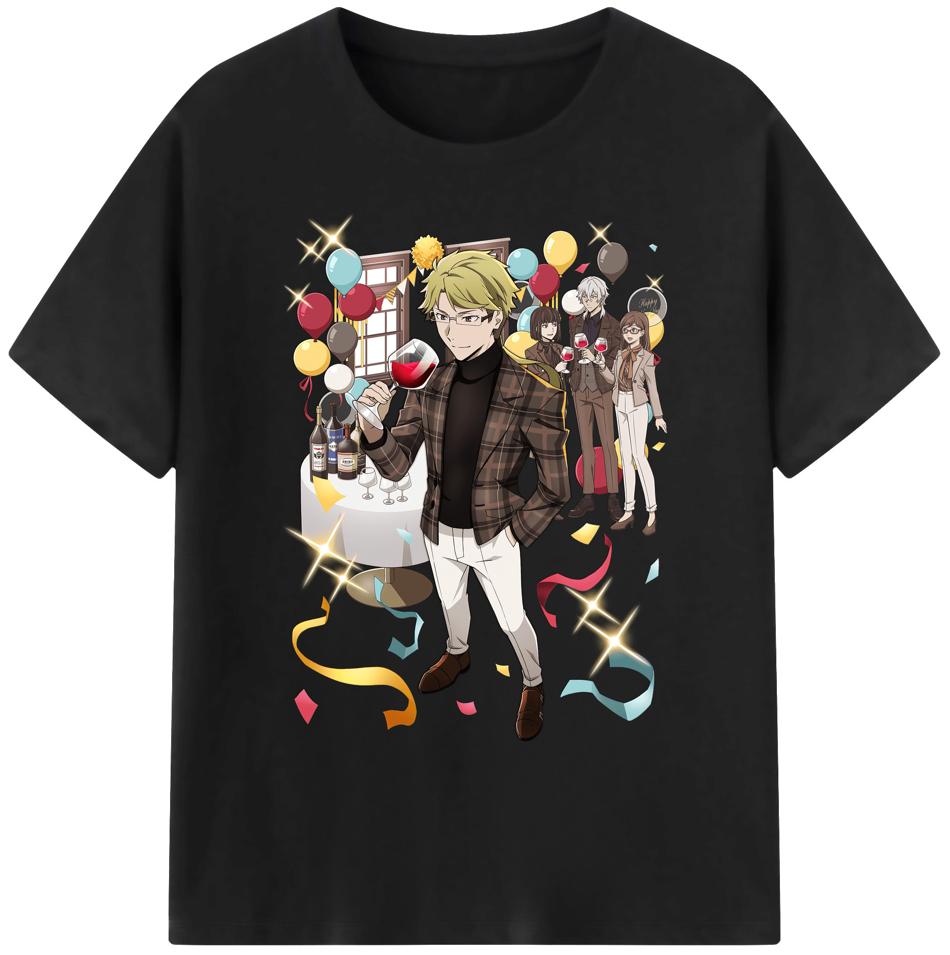 （画像用） 文豪ストレイドッグス Bungo Stray Dogs 綿100％ メンズ半袖Tシャツ｜肌触りやわらか＆通気性