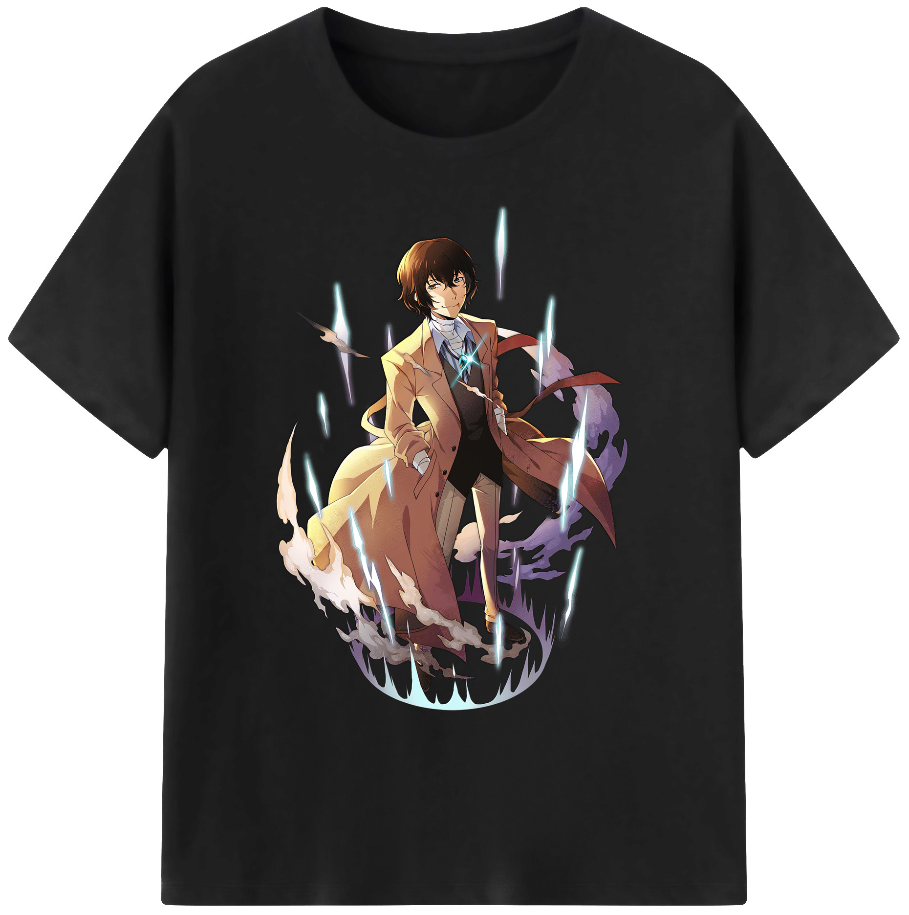 （画像用） 文豪ストレイドッグス Bungo Stray Dogs 綿100％ メンズ半袖Tシャツ｜肌触りやわらか＆通気性