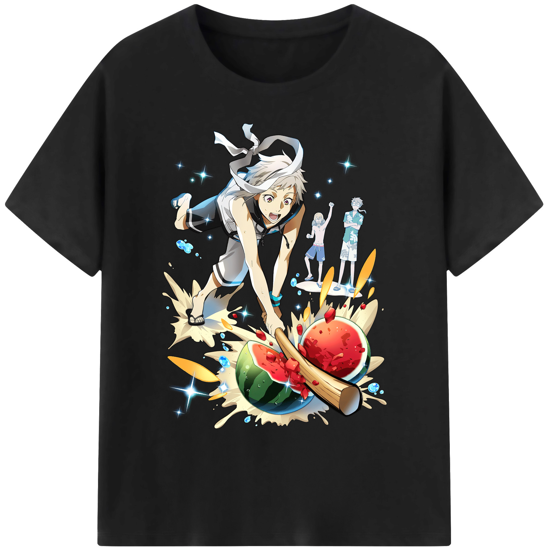 （画像用） 文豪ストレイドッグス Bungo Stray Dogs 綿100％ メンズ半袖Tシャツ｜肌触りやわらか＆通気性