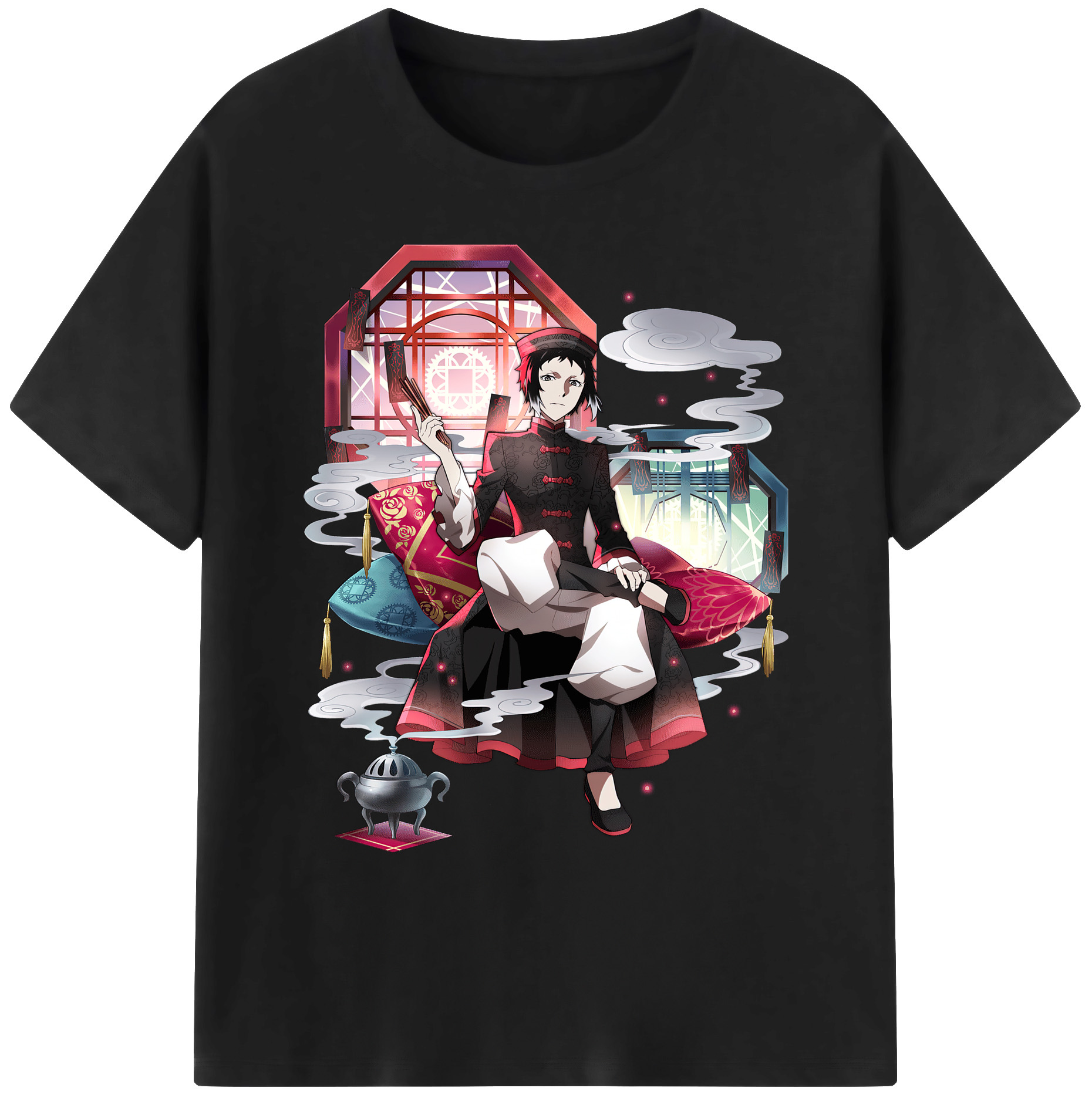 （画像用） 文豪ストレイドッグス Bungo Stray Dogs 綿100％ メンズ半袖Tシャツ｜肌触りやわらか＆通気性