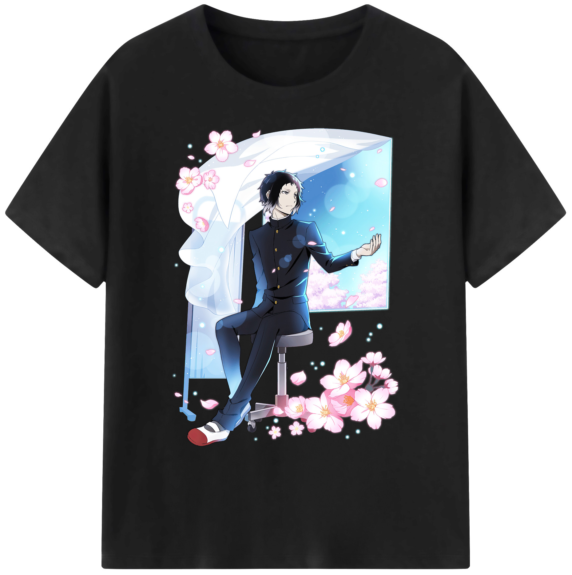 （画像用） 文豪ストレイドッグス Bungo Stray Dogs 綿100％ メンズ半袖Tシャツ｜肌触りやわらか＆通気性
