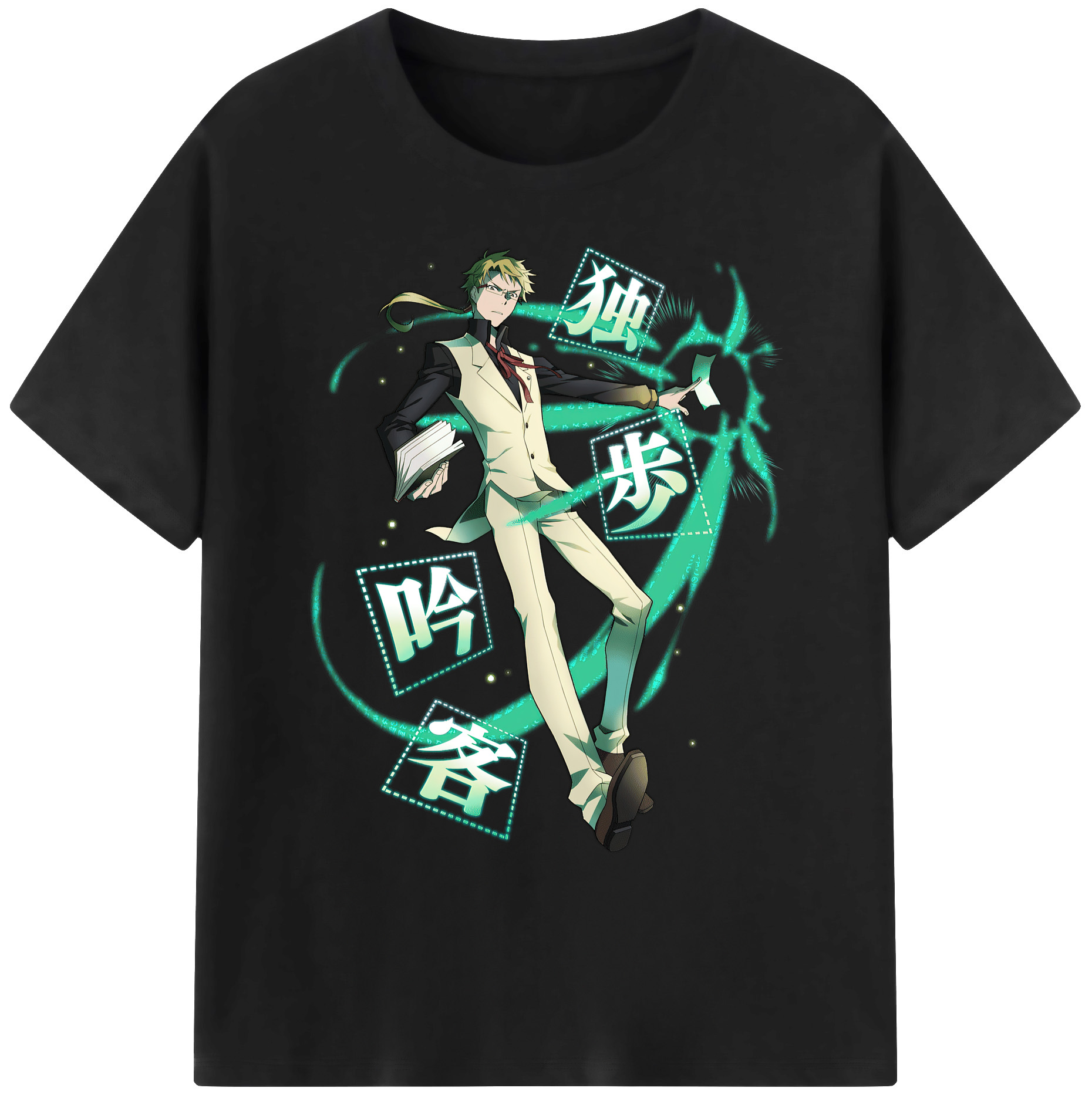 （画像用） 文豪ストレイドッグス Bungo Stray Dogs 綿100％ メンズ半袖Tシャツ｜肌触りやわらか＆通気性