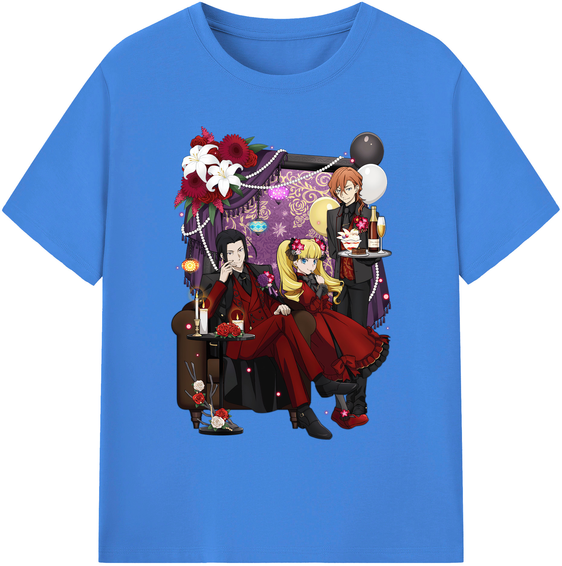 （画像用） 文豪ストレイドッグス Bungo Stray Dogs 綿100％ メンズ半袖Tシャツ｜肌触りやわらか＆通気性