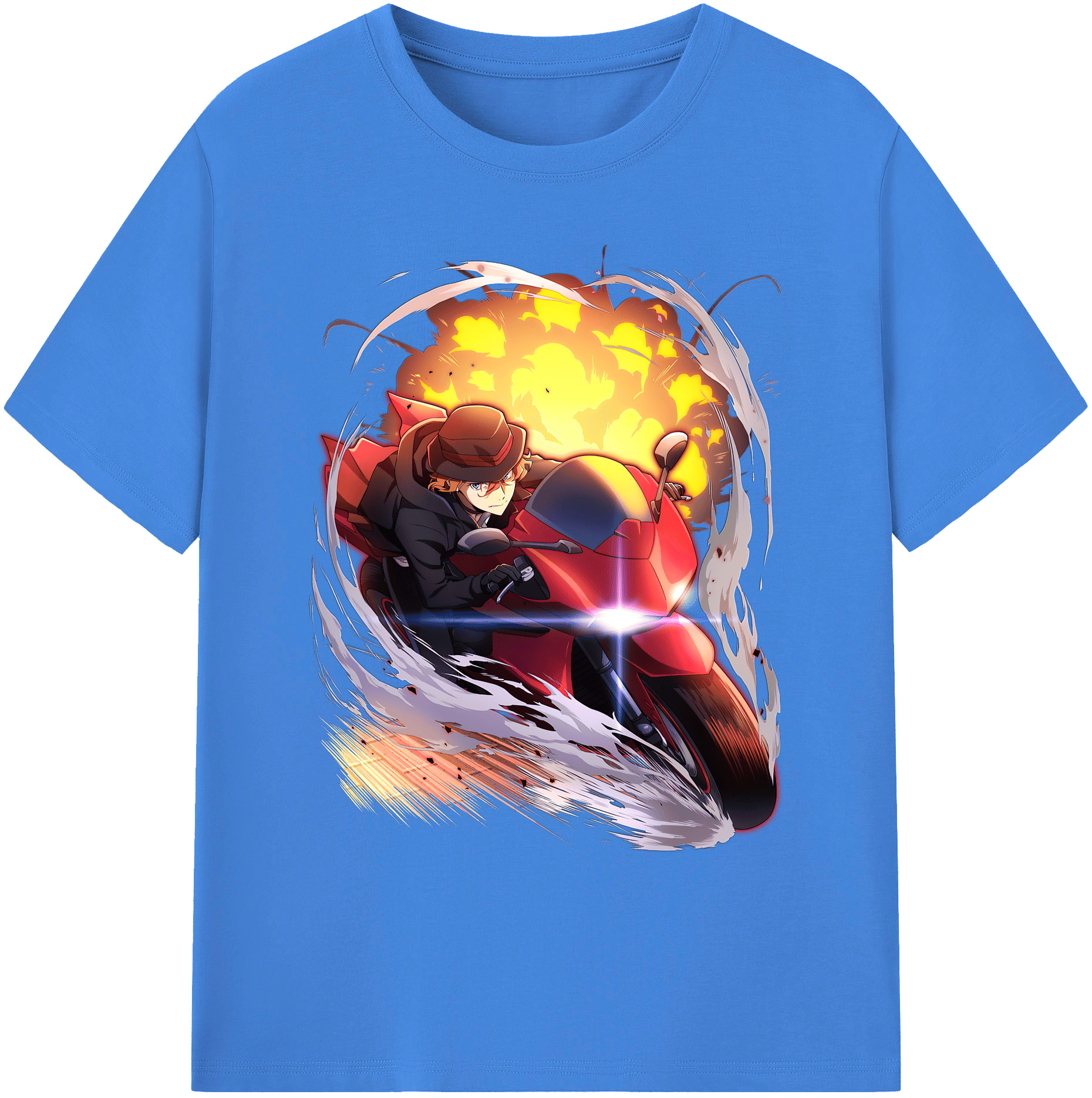 （画像用） 文豪ストレイドッグス Bungo Stray Dogs 綿100％ メンズ半袖Tシャツ｜肌触りやわらか＆通気性
