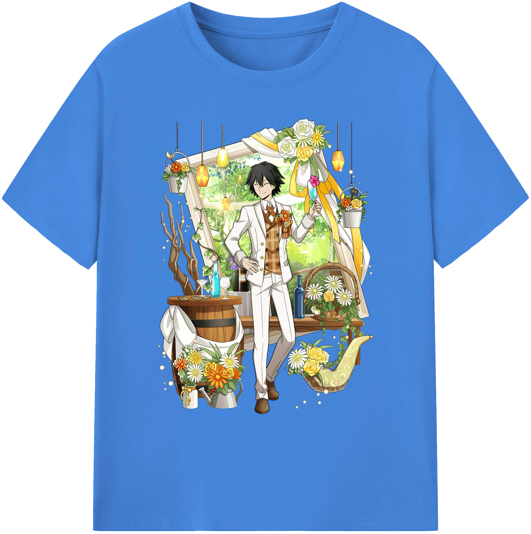 （画像用） 文豪ストレイドッグス Bungo Stray Dogs 綿100％ メンズ半袖Tシャツ｜肌触りやわらか＆通気性
