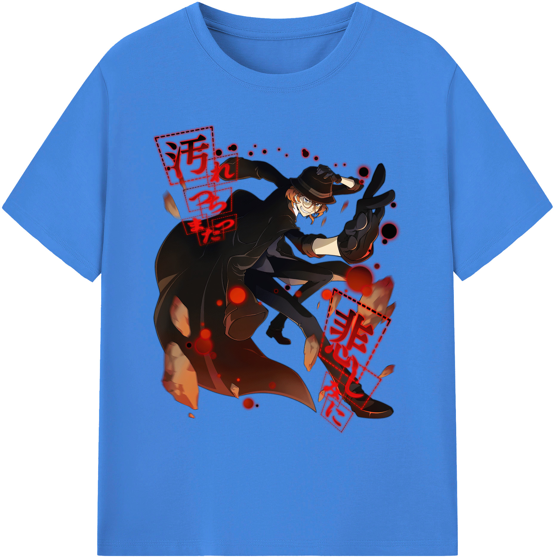 （画像用） 文豪ストレイドッグス Bungo Stray Dogs 綿100％ メンズ半袖Tシャツ｜肌触りやわらか＆通気性