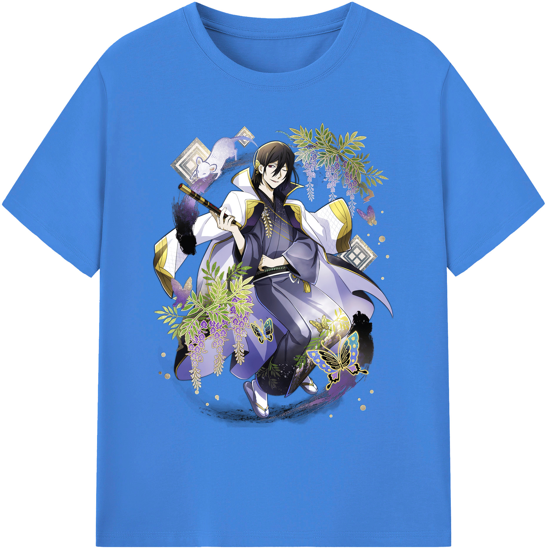 （画像用） 文豪ストレイドッグス Bungo Stray Dogs 綿100％ メンズ半袖Tシャツ｜肌触りやわらか＆通気性