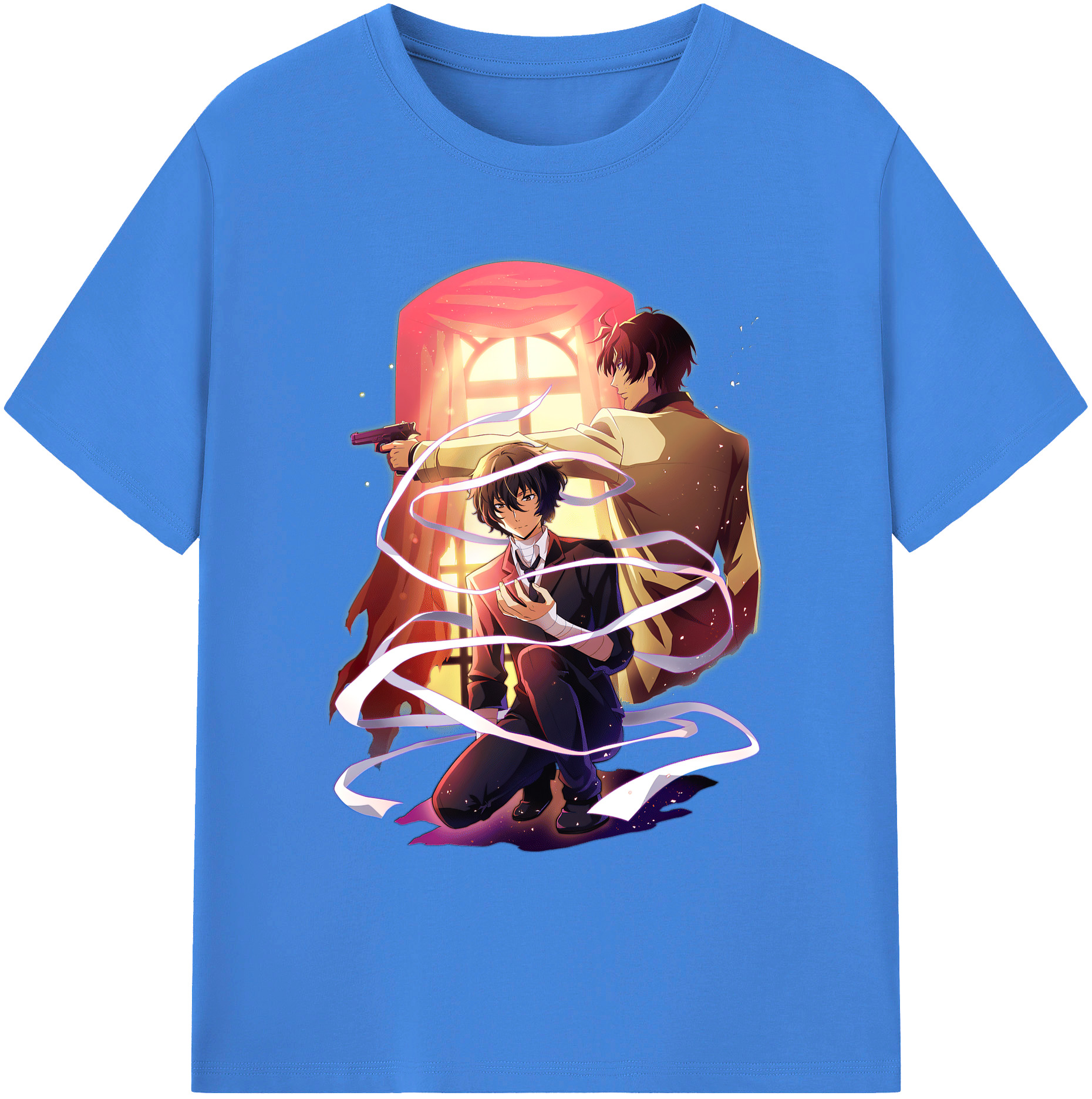（画像用） 文豪ストレイドッグス Bungo Stray Dogs 綿100％ メンズ半袖Tシャツ｜肌触りやわらか＆通気性