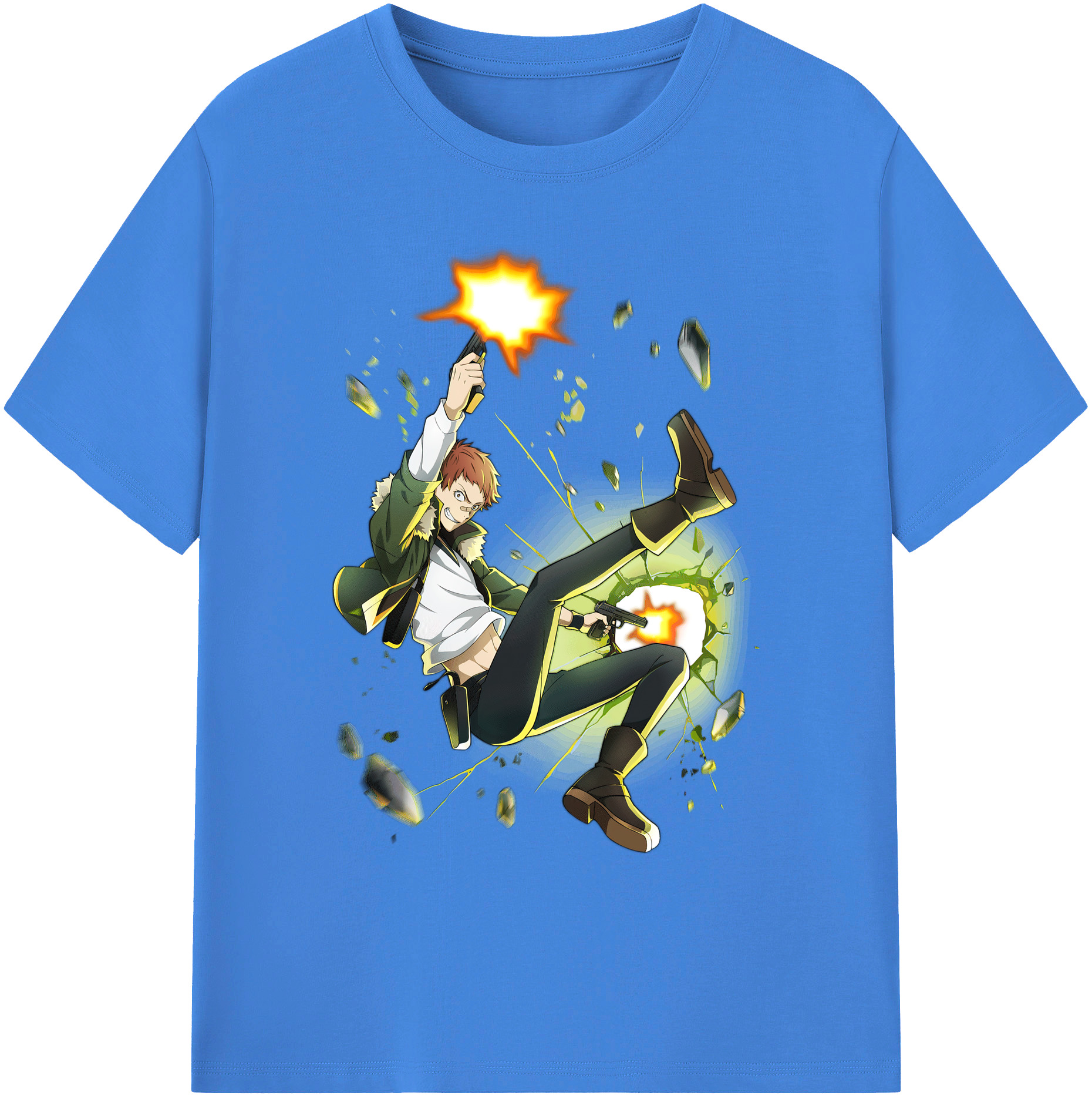 （画像用） 文豪ストレイドッグス Bungo Stray Dogs 綿100％ メンズ半袖Tシャツ｜肌触りやわらか＆通気性