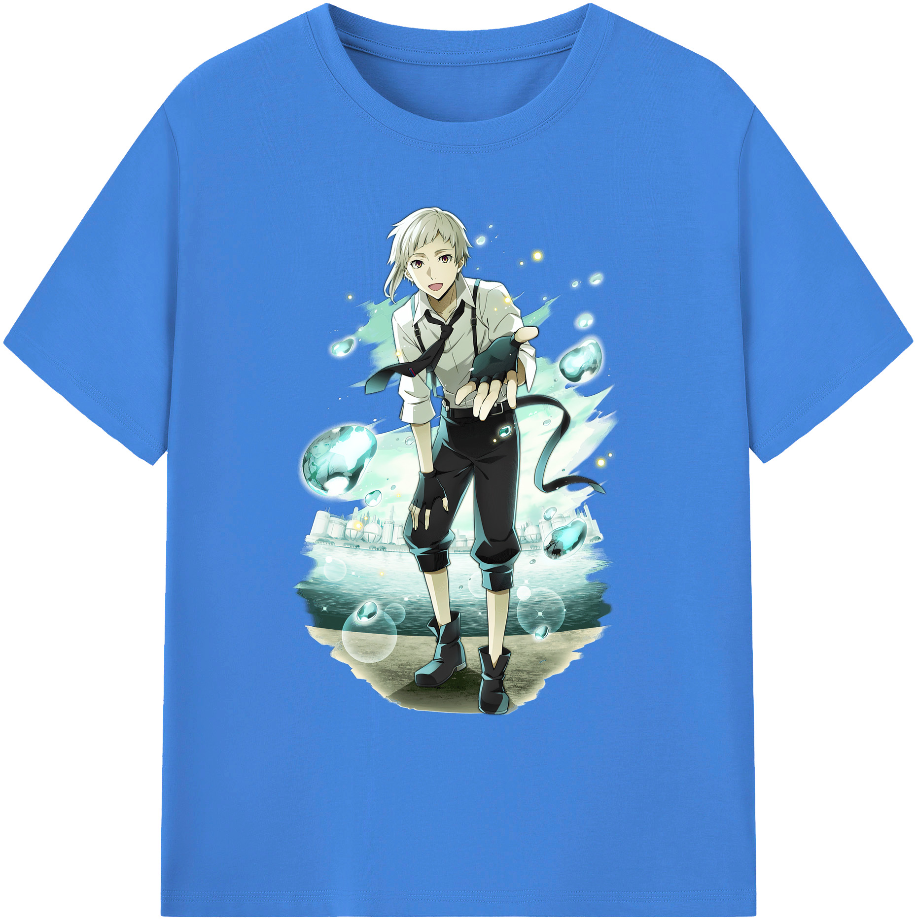 （画像用） 文豪ストレイドッグス Bungo Stray Dogs 綿100％ メンズ半袖Tシャツ｜肌触りやわらか＆通気性