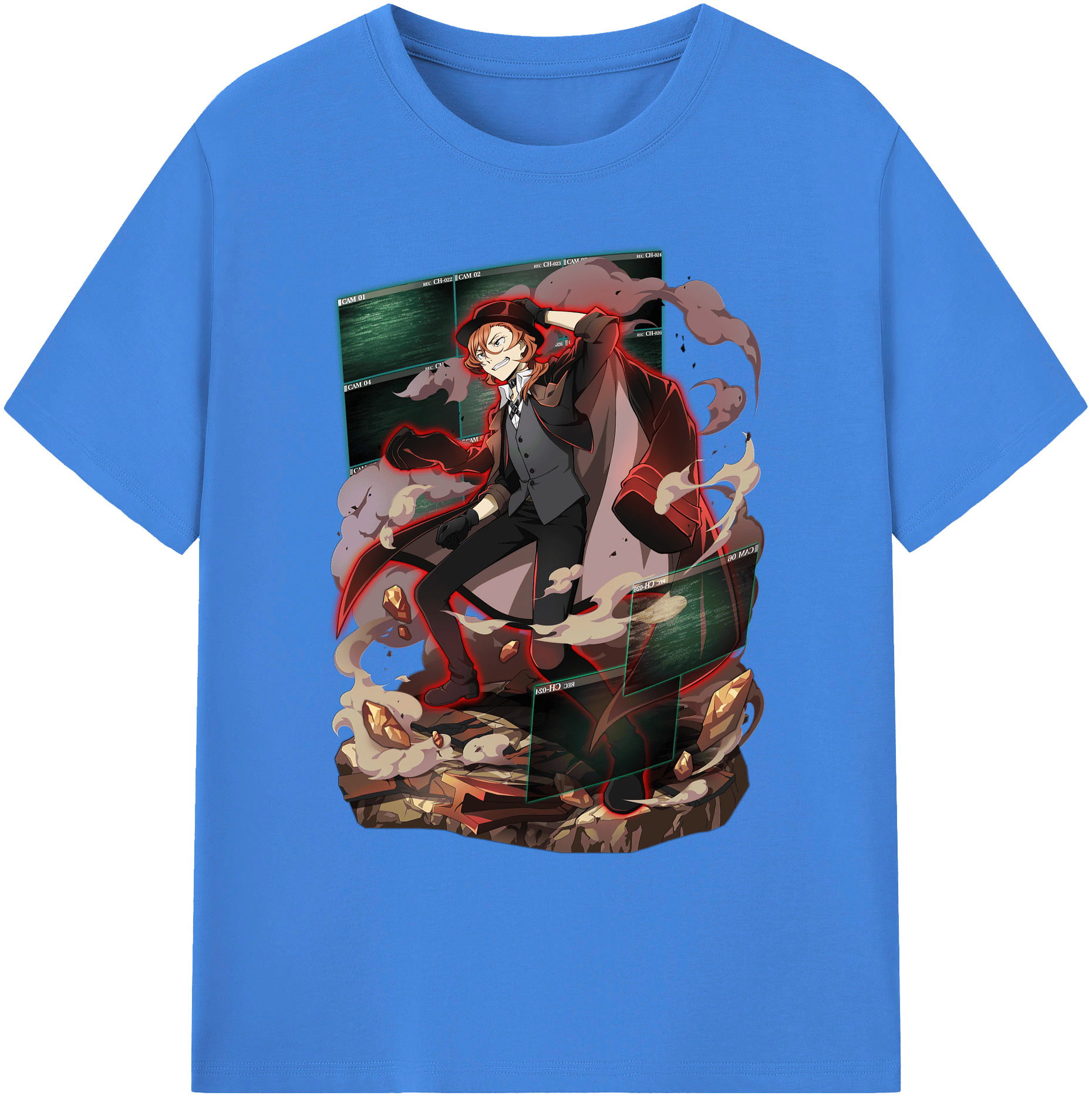 （画像用） 文豪ストレイドッグス Bungo Stray Dogs 綿100％ メンズ半袖Tシャツ｜肌触りやわらか＆通気性
