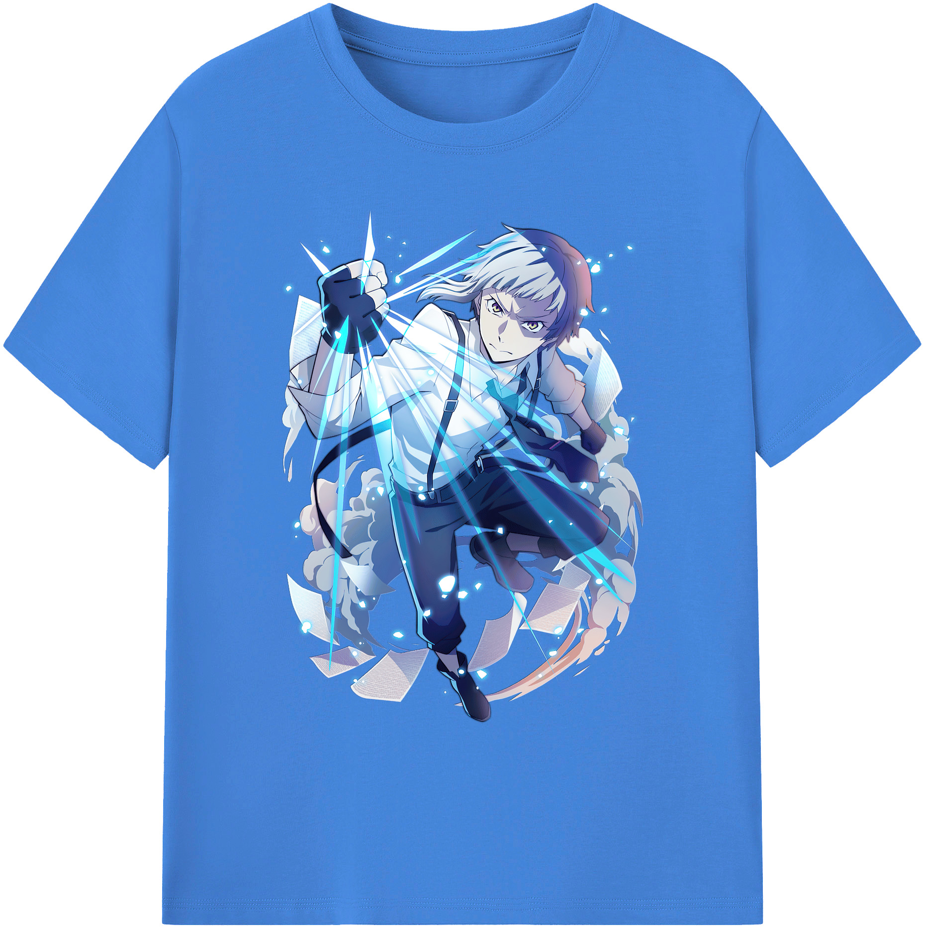 （画像用） 文豪ストレイドッグス Bungo Stray Dogs 綿100％ メンズ半袖Tシャツ｜肌触りやわらか＆通気性