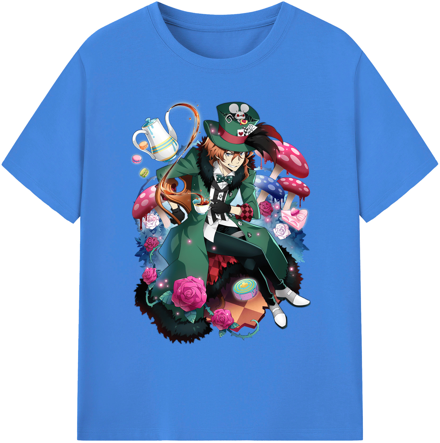 （画像用） 文豪ストレイドッグス Bungo Stray Dogs 綿100％ メンズ半袖Tシャツ｜肌触りやわらか＆通気性