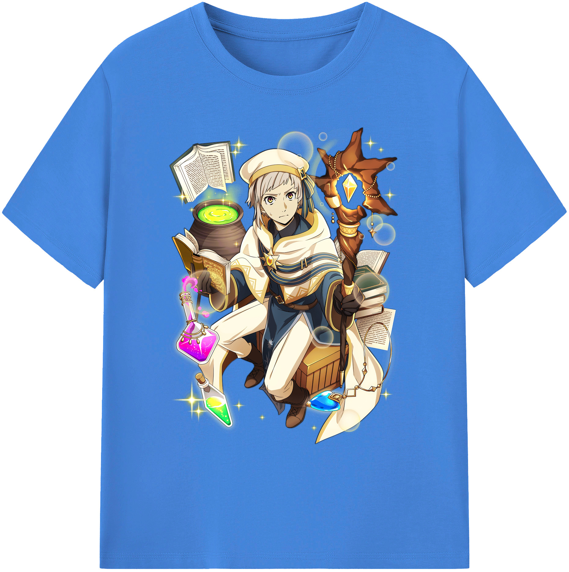 （画像用） 文豪ストレイドッグス Bungo Stray Dogs 綿100％ メンズ半袖Tシャツ｜肌触りやわらか＆通気性