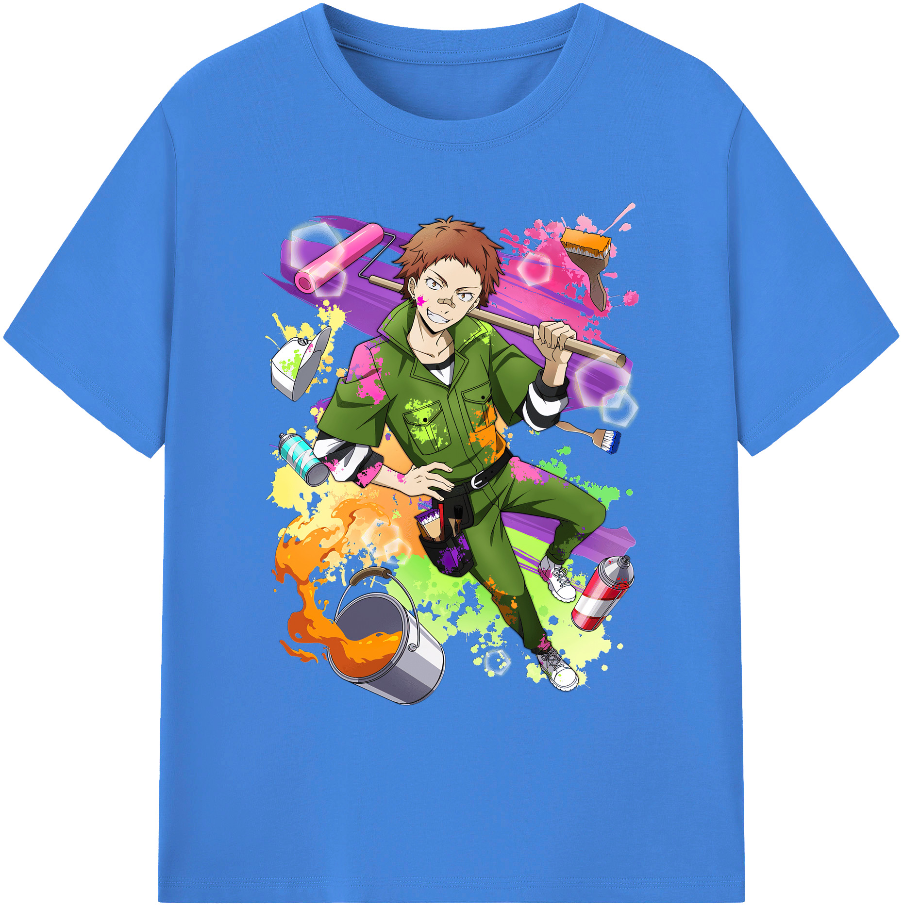 （画像用） 文豪ストレイドッグス Bungo Stray Dogs 綿100％ メンズ半袖Tシャツ｜肌触りやわらか＆通気性