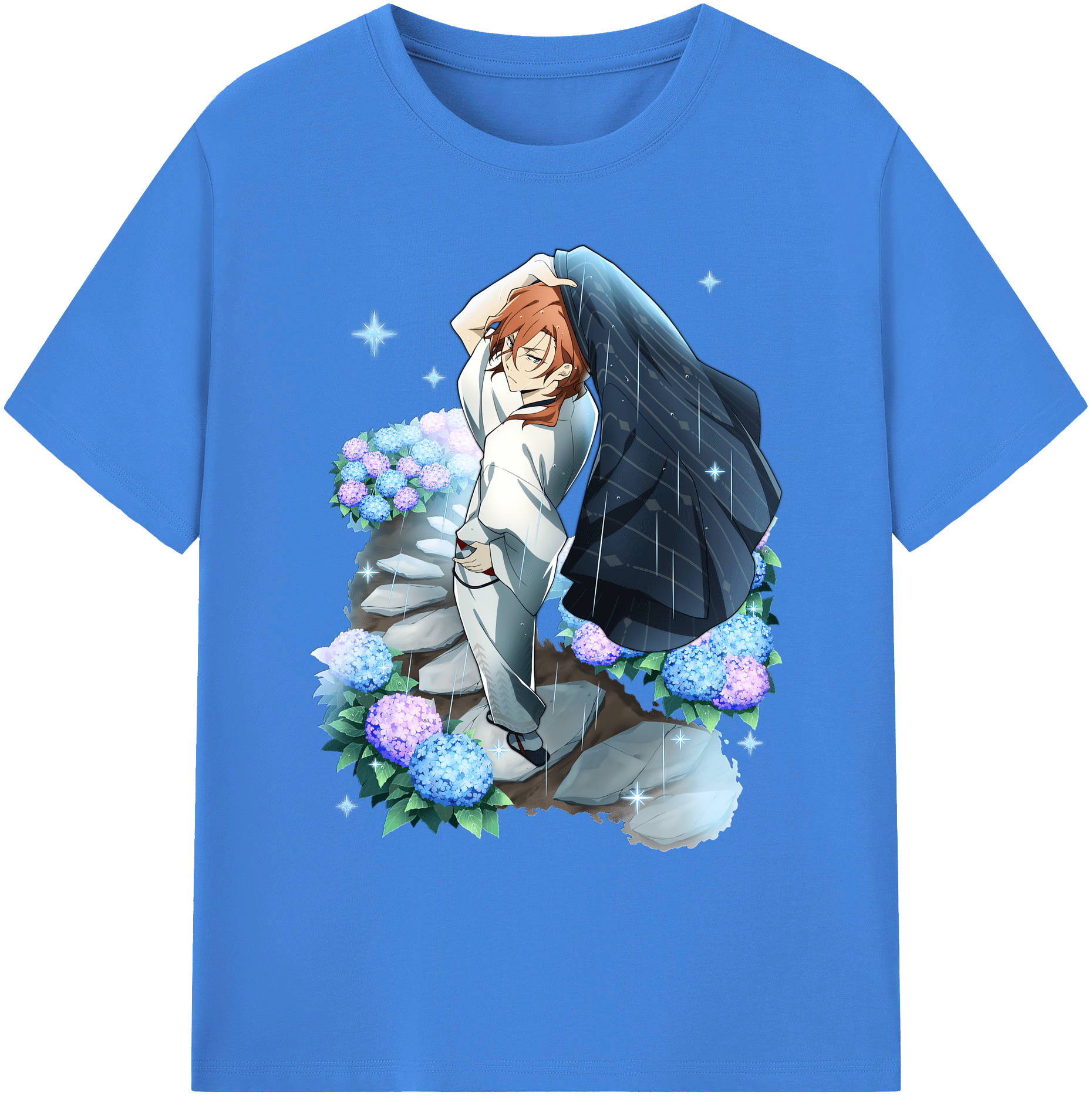 （画像用） 文豪ストレイドッグス Bungo Stray Dogs 綿100％ メンズ半袖Tシャツ｜肌触りやわらか＆通気性
