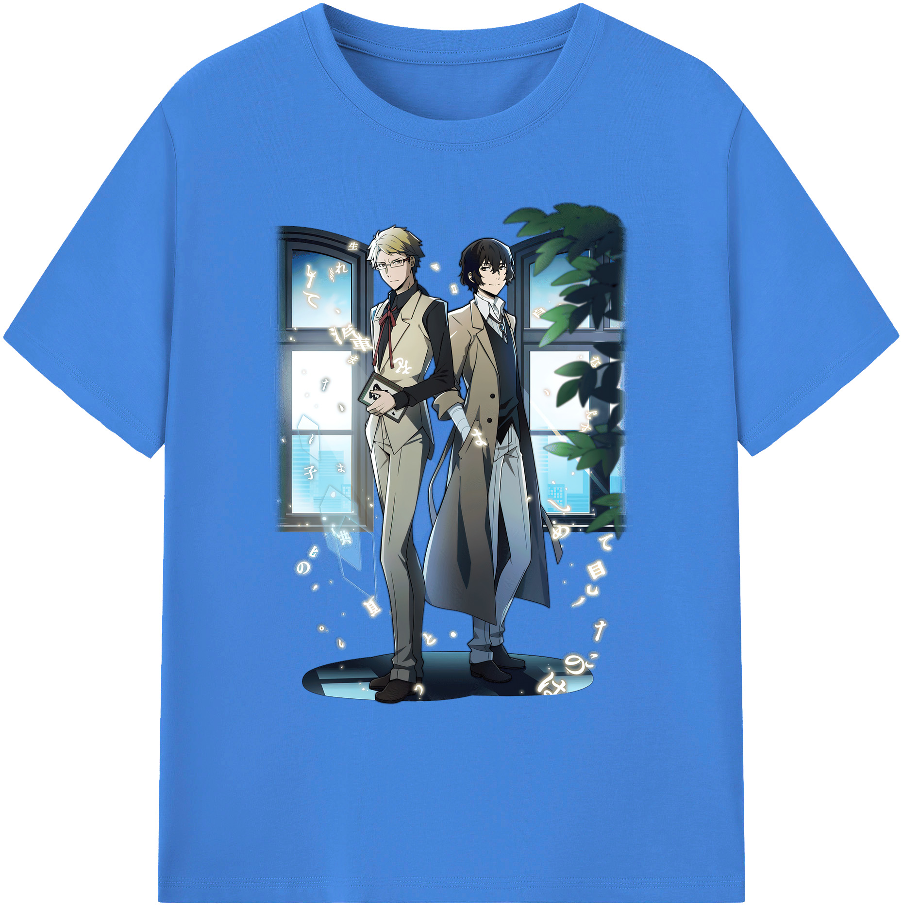 （画像用） 文豪ストレイドッグス Bungo Stray Dogs 綿100％ メンズ半袖Tシャツ｜肌触りやわらか＆通気性
