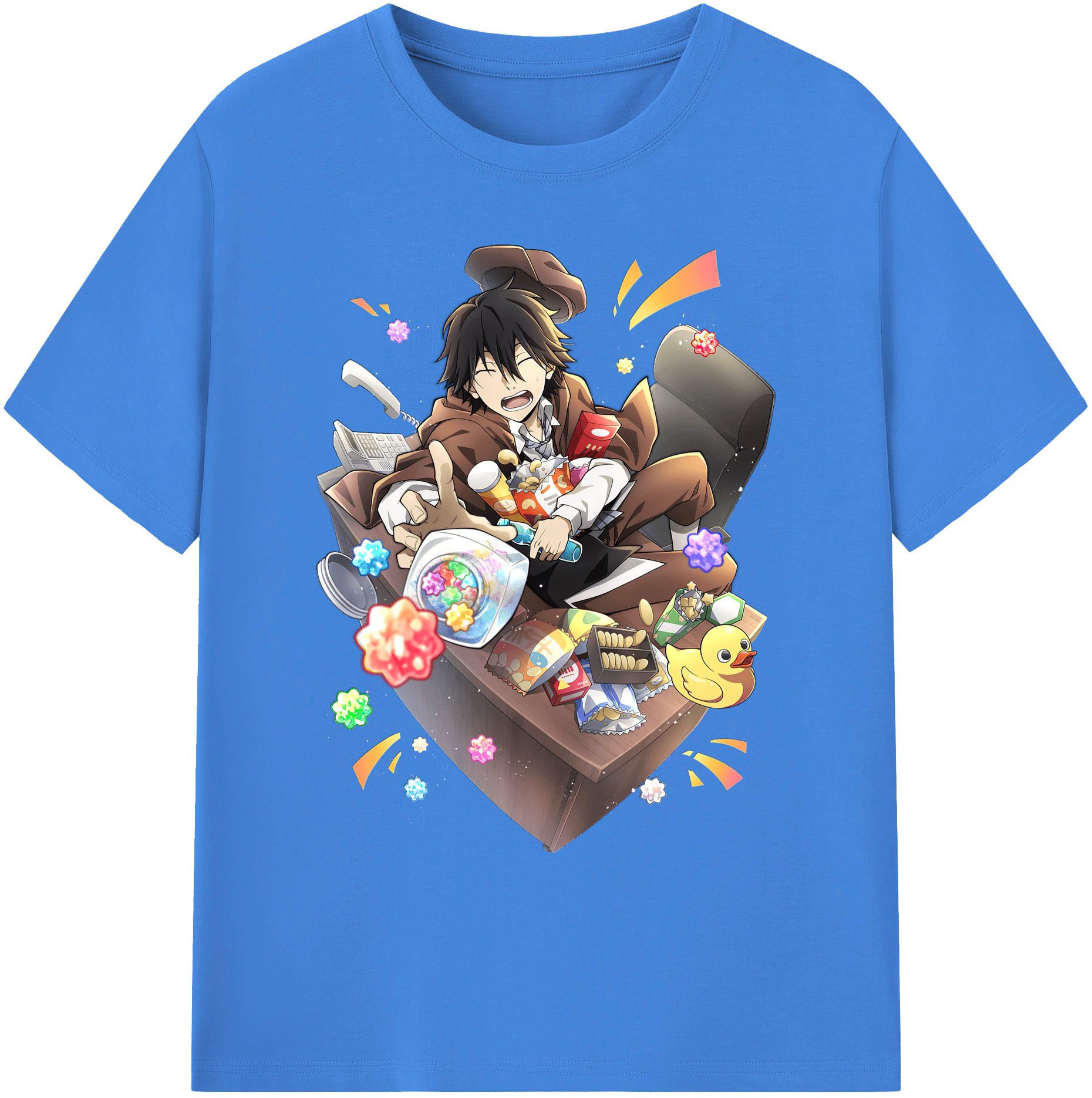 （画像用） 文豪ストレイドッグス Bungo Stray Dogs 綿100％ メンズ半袖Tシャツ｜肌触りやわらか＆通気性