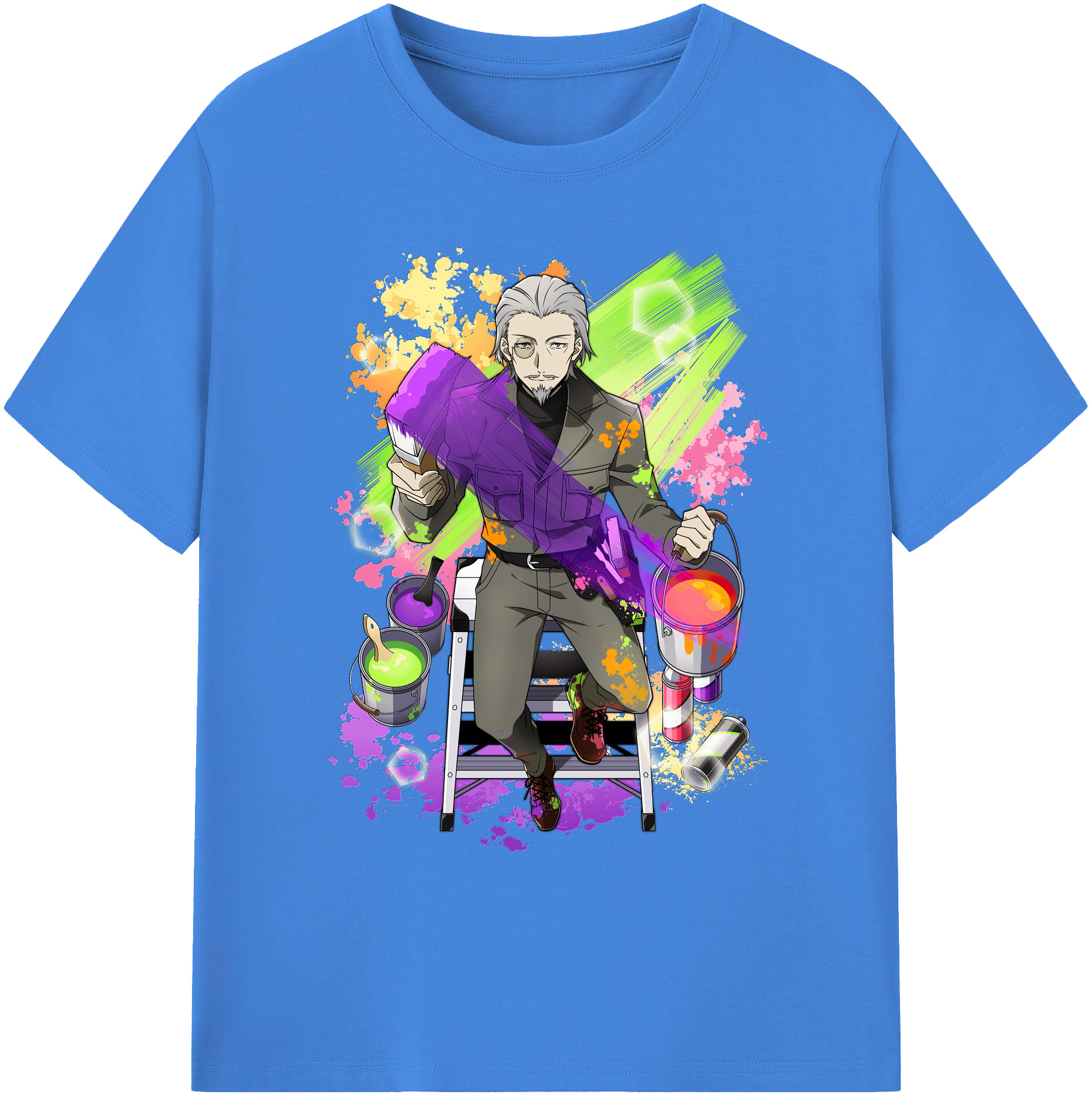 （画像用） 文豪ストレイドッグス Bungo Stray Dogs 綿100％ メンズ半袖Tシャツ｜肌触りやわらか＆通気性