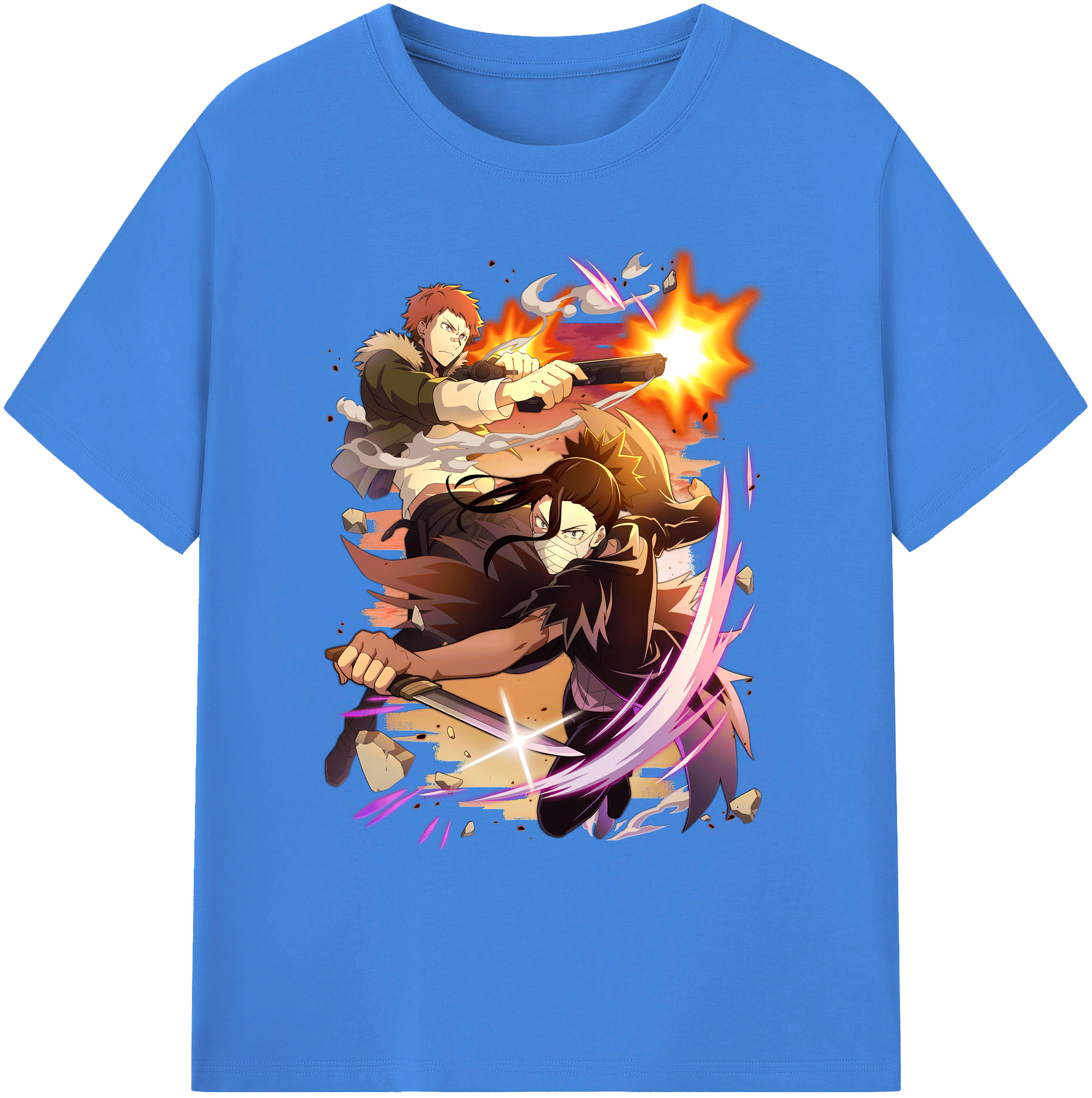 （画像用） 文豪ストレイドッグス Bungo Stray Dogs 綿100％ メンズ半袖Tシャツ｜肌触りやわらか＆通気性