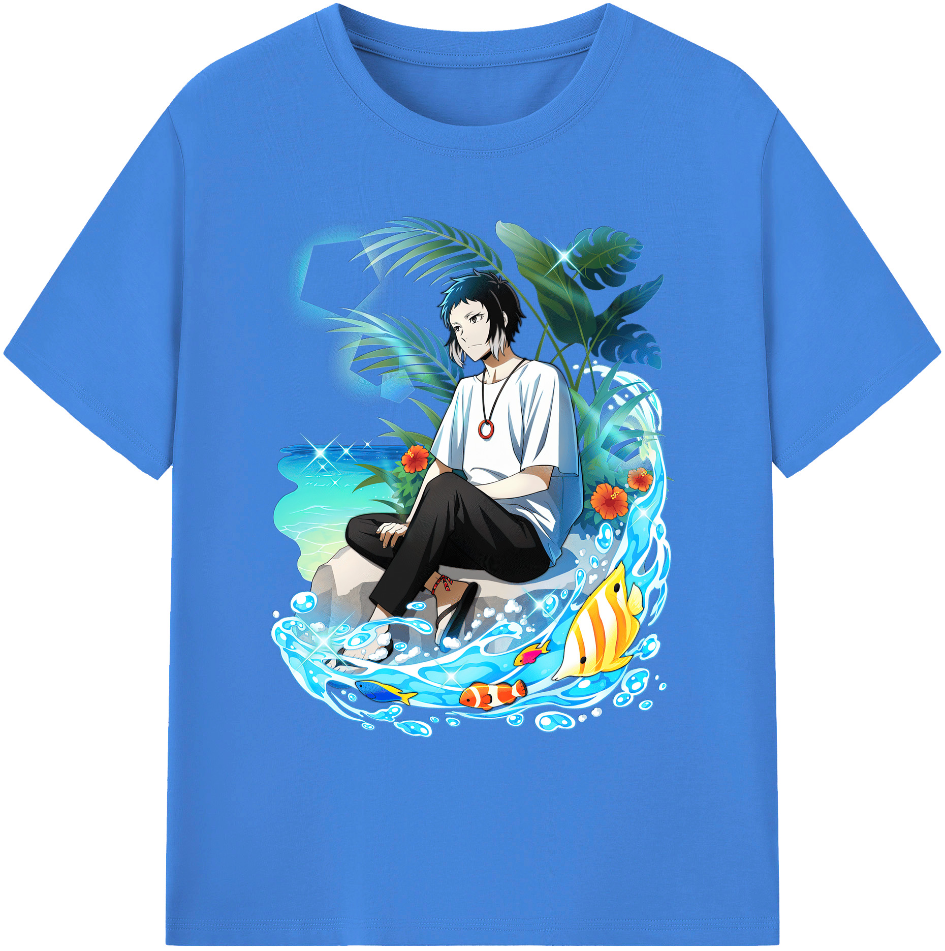 （画像用） 文豪ストレイドッグス Bungo Stray Dogs 綿100％ メンズ半袖Tシャツ｜肌触りやわらか＆通気性