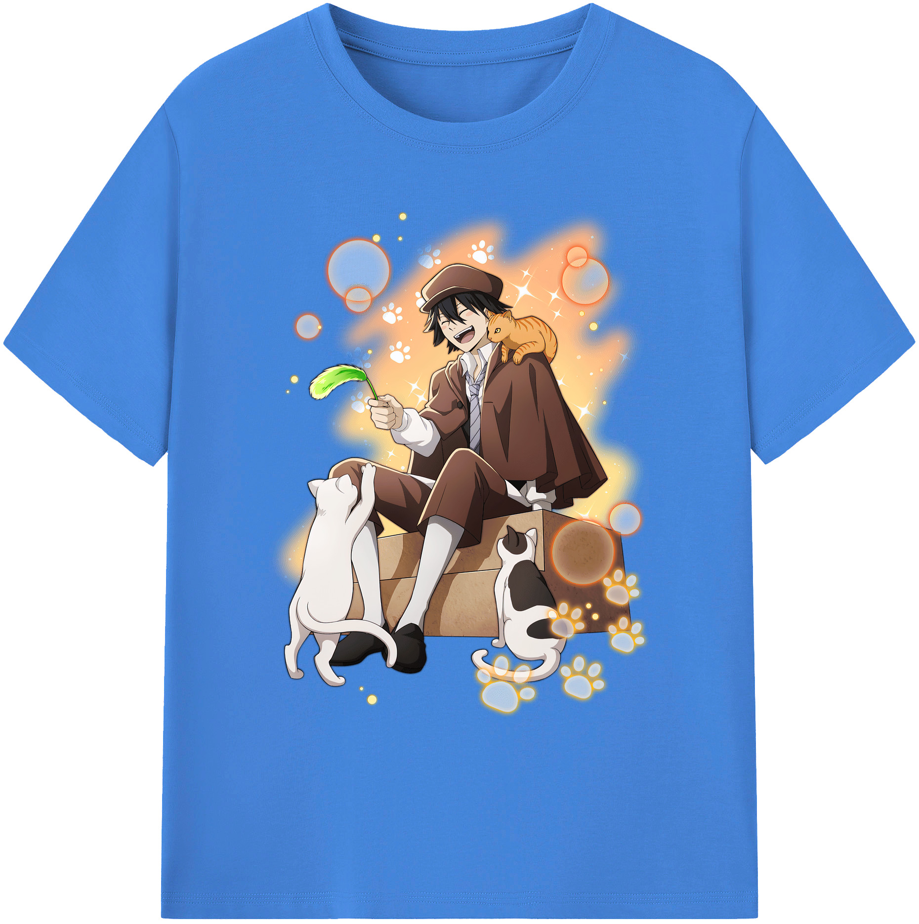 （画像用） 文豪ストレイドッグス Bungo Stray Dogs 綿100％ メンズ半袖Tシャツ｜肌触りやわらか＆通気性