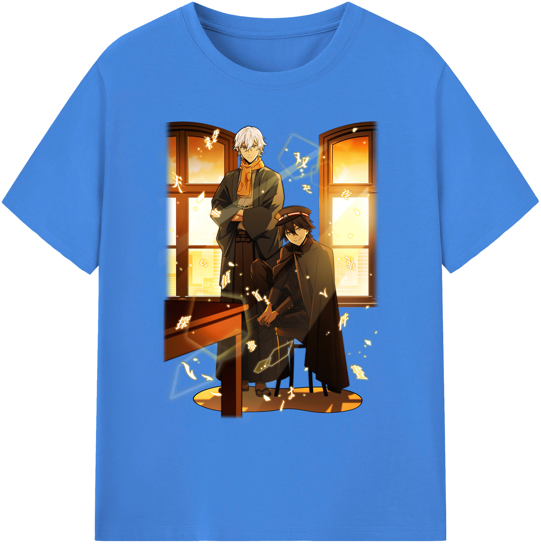 （画像用） 文豪ストレイドッグス Bungo Stray Dogs 綿100％ メンズ半袖Tシャツ｜肌触りやわらか＆通気性