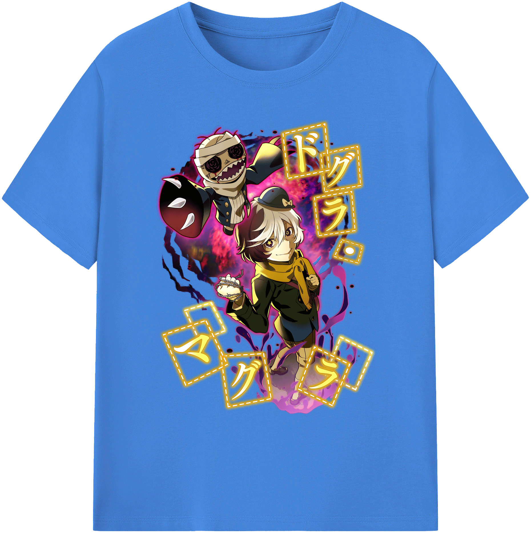 （画像用） 文豪ストレイドッグス Bungo Stray Dogs 綿100％ メンズ半袖Tシャツ｜肌触りやわらか＆通気性