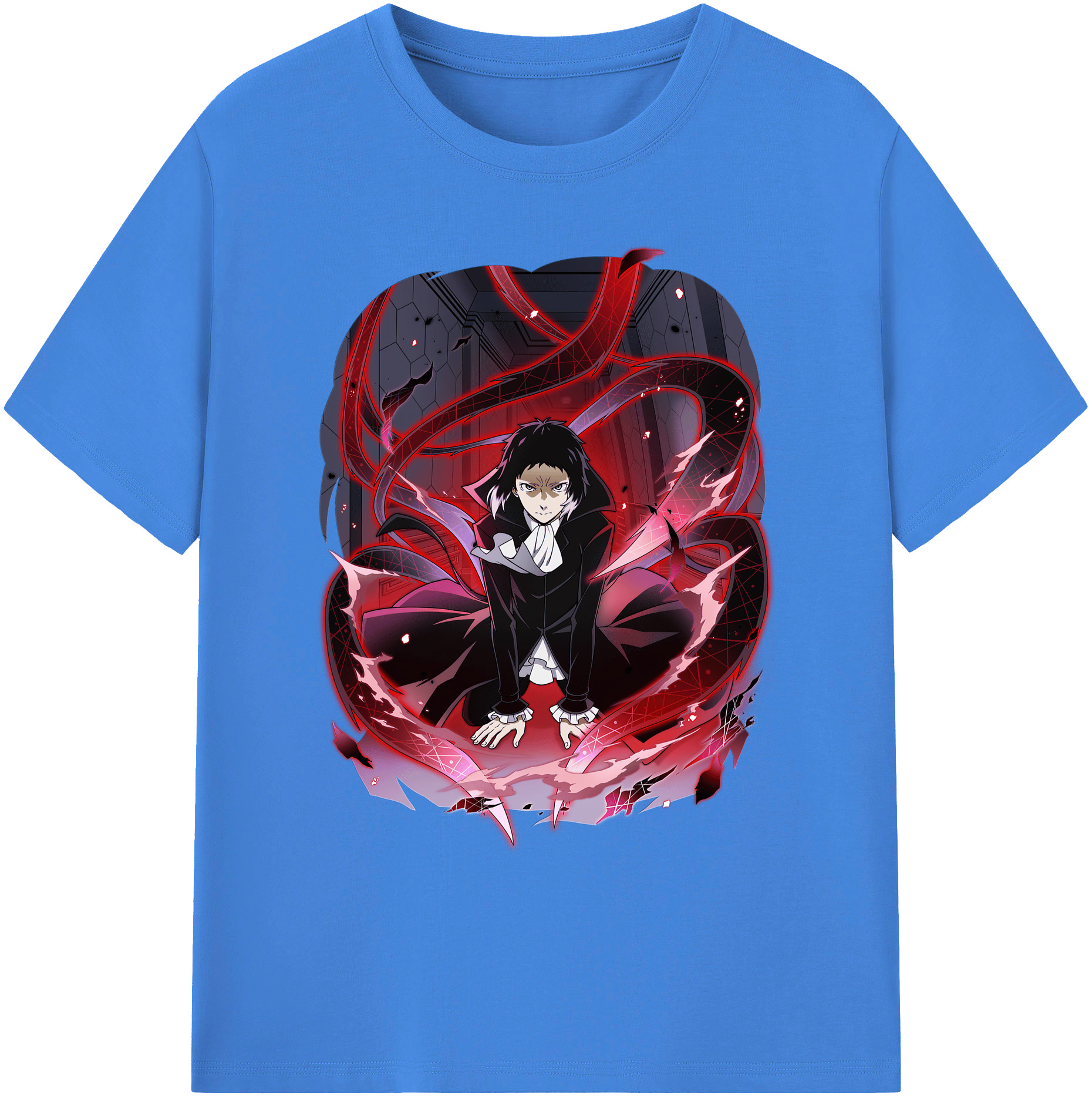 （画像用） 文豪ストレイドッグス Bungo Stray Dogs 綿100％ メンズ半袖Tシャツ｜肌触りやわらか＆通気性