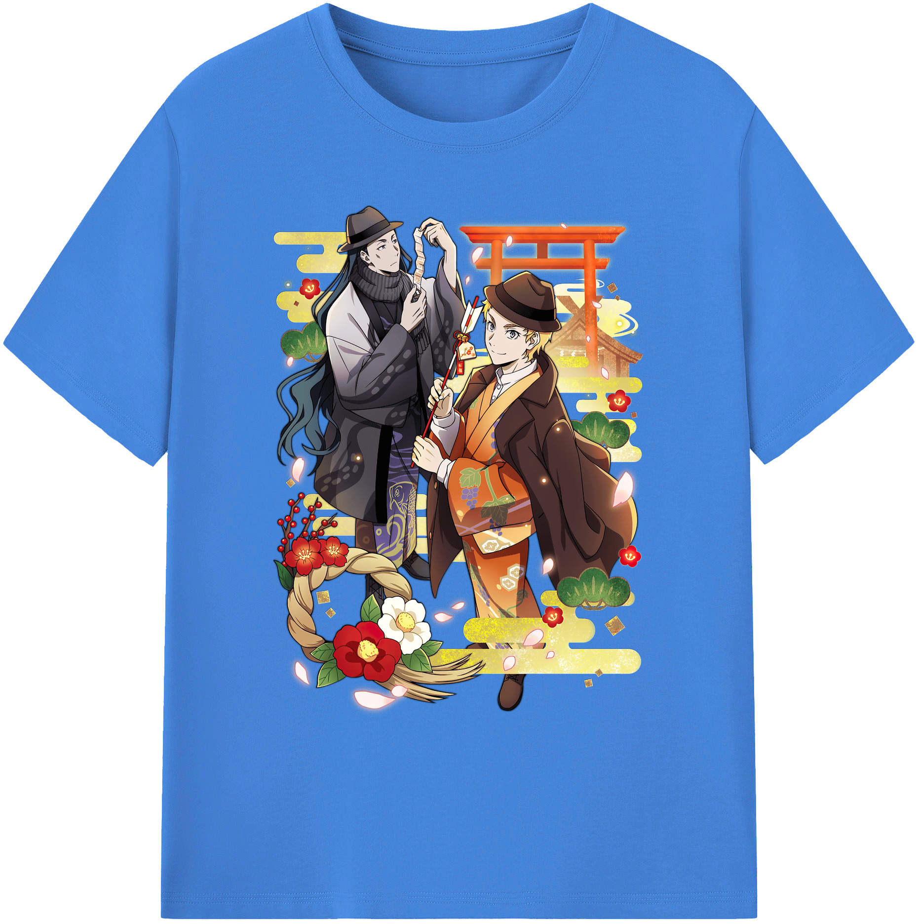 （画像用） 文豪ストレイドッグス Bungo Stray Dogs 綿100％ メンズ半袖Tシャツ｜肌触りやわらか＆通気性